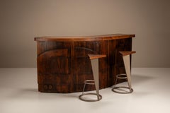 Bar único Nerone and Patuzzi para el Gruppo NP2 con tres paneles de madera, Italia 1976