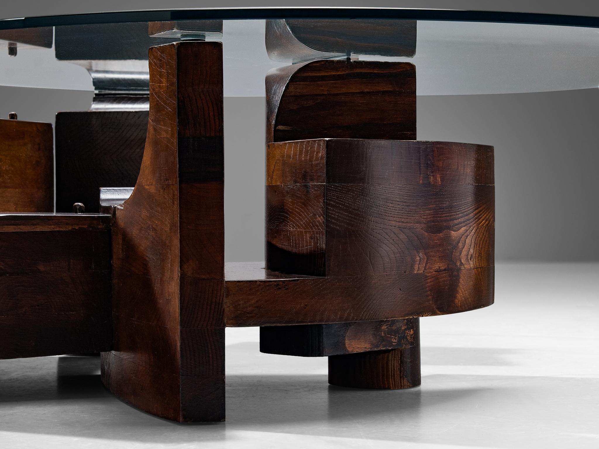 Post-Modern Unique Nerone & Patuzzi for Gruppo NP2 Sculptural Coffee Table