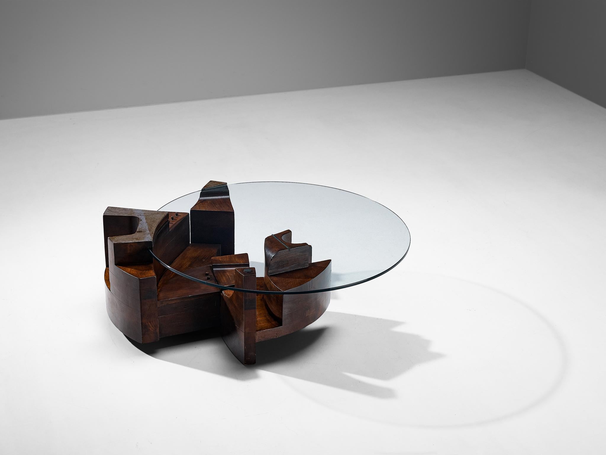 Unique Nerone & Patuzzi for Gruppo NP2 Sculptural Coffee Table In Good Condition In Waalwijk, NL