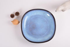 Unique Nils Thorsson for Royal Copenhagen Square Dish Blue, Danish Ceramic 1940s