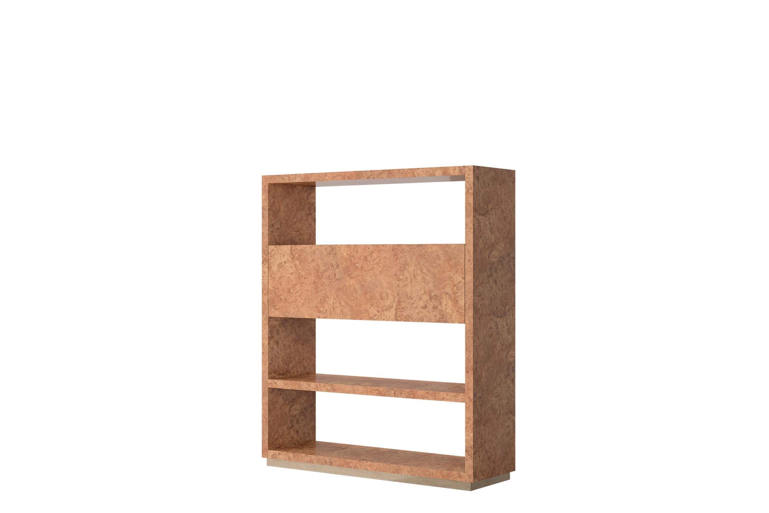 Offene strukturierte regale aus naturholz mit bronze-metallic finish von Ultramobili (Postmoderne) im Angebot