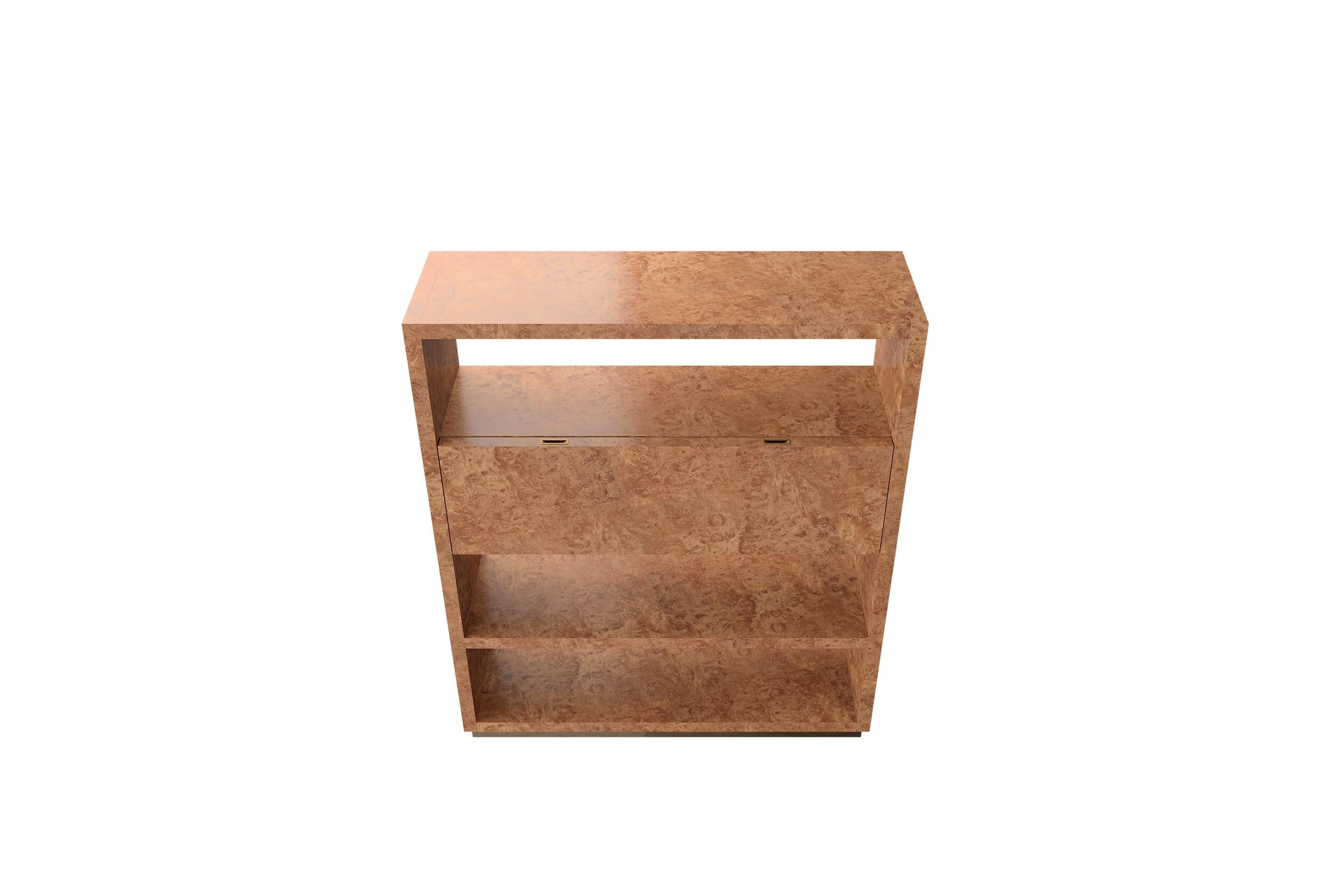 Offene strukturierte regale aus naturholz mit bronze-metallic finish von Ultramobili (21. Jahrhundert und zeitgenössisch) im Angebot