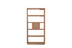 Open Textured Natural Wood High Shelf with Metallic Bronze Finish by Ultramobili