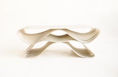 Unique Nubi Coffee Table in Gradient White & Black PETG by UNICOGGETTO