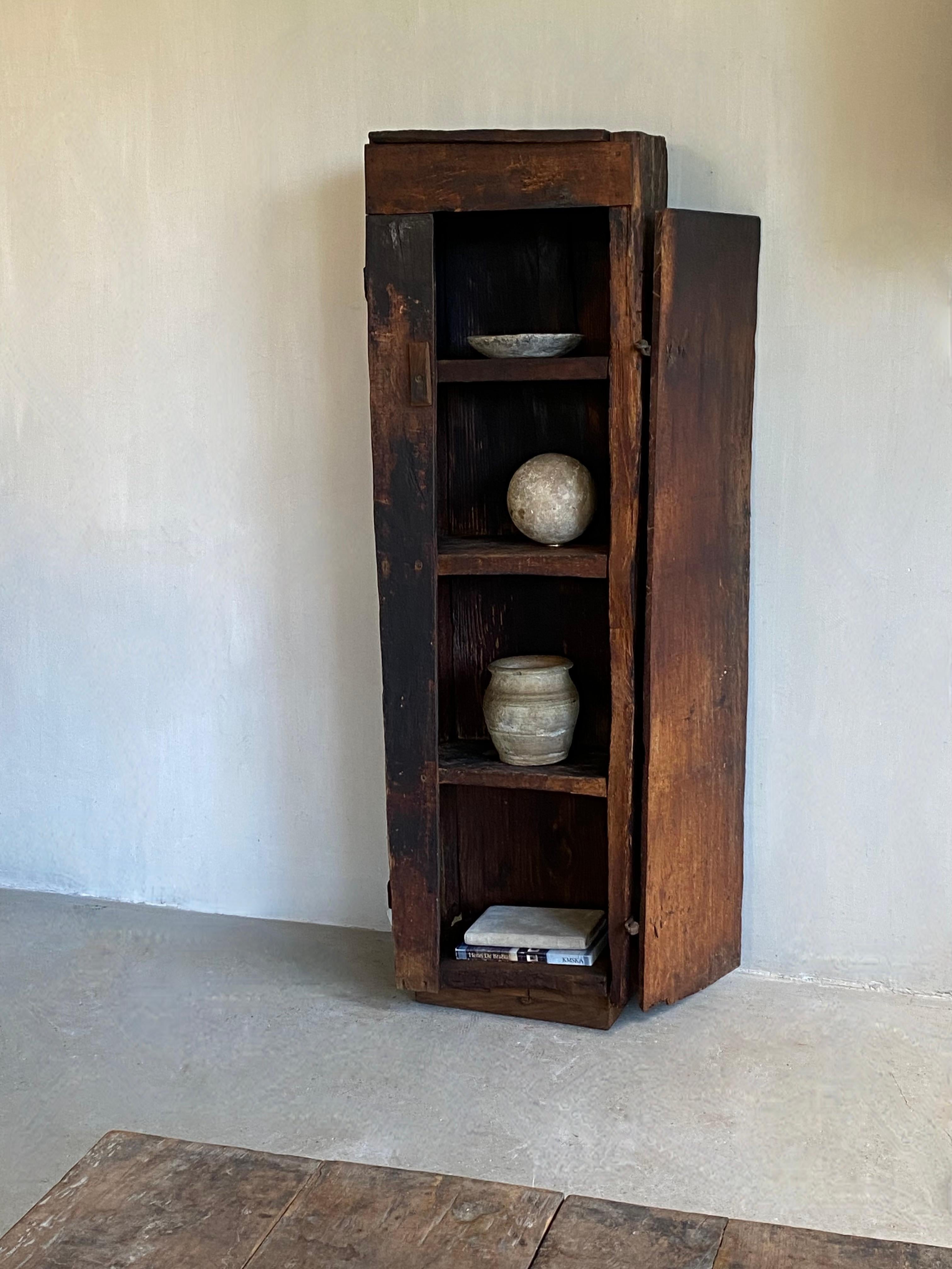 Unique Oak 18th Century Wabi Sabi Cabinet 1