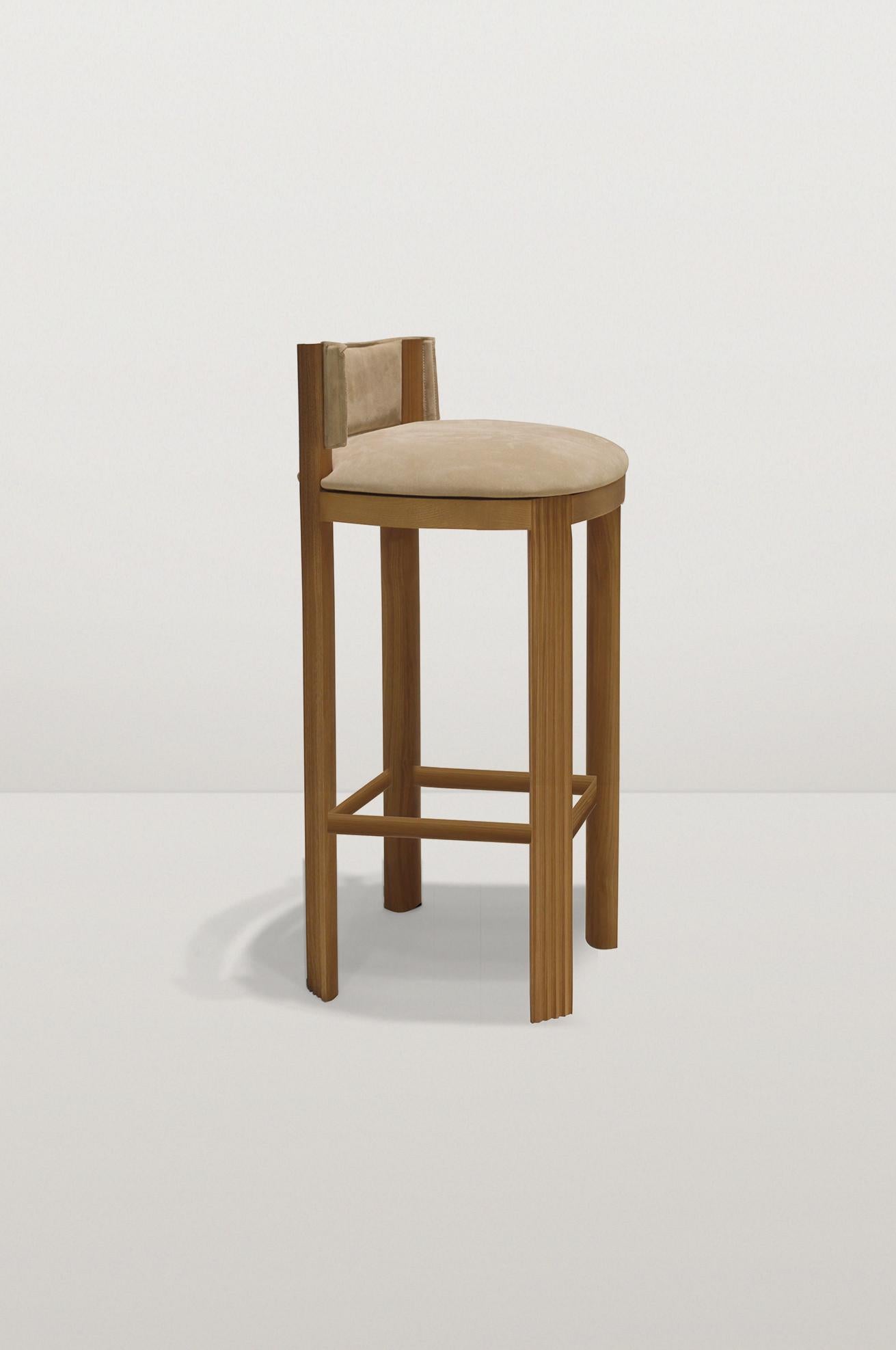 Unique oak bar chair by Collector
Dimensions: W 45 x D 52 x H 102 cm
Materials: Linea 646 Leather covering, Oak Wood.
Other materials available.

The Collector brand aims to be part of the daily life by fusing furniture to our home routine and