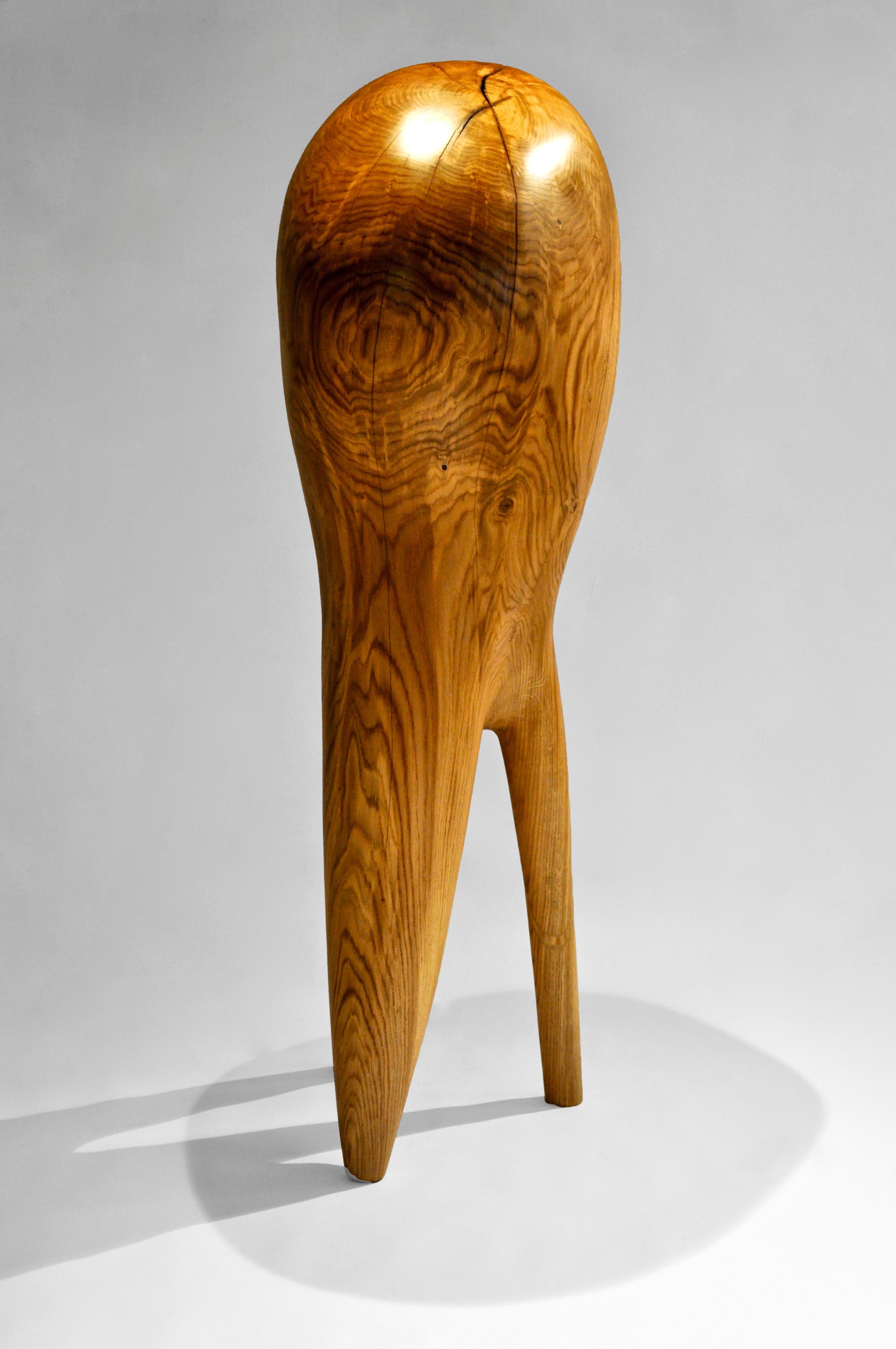 Unique sculpture signed by Jörg Pietschmann
Materials: Oak
Measures: H 160 x W 50 x D 48 cm 

In Pietschmann’s sculptures, trees that for centuries were part of a landscape and founded in primordial forces tell stories inscribed in the memory of