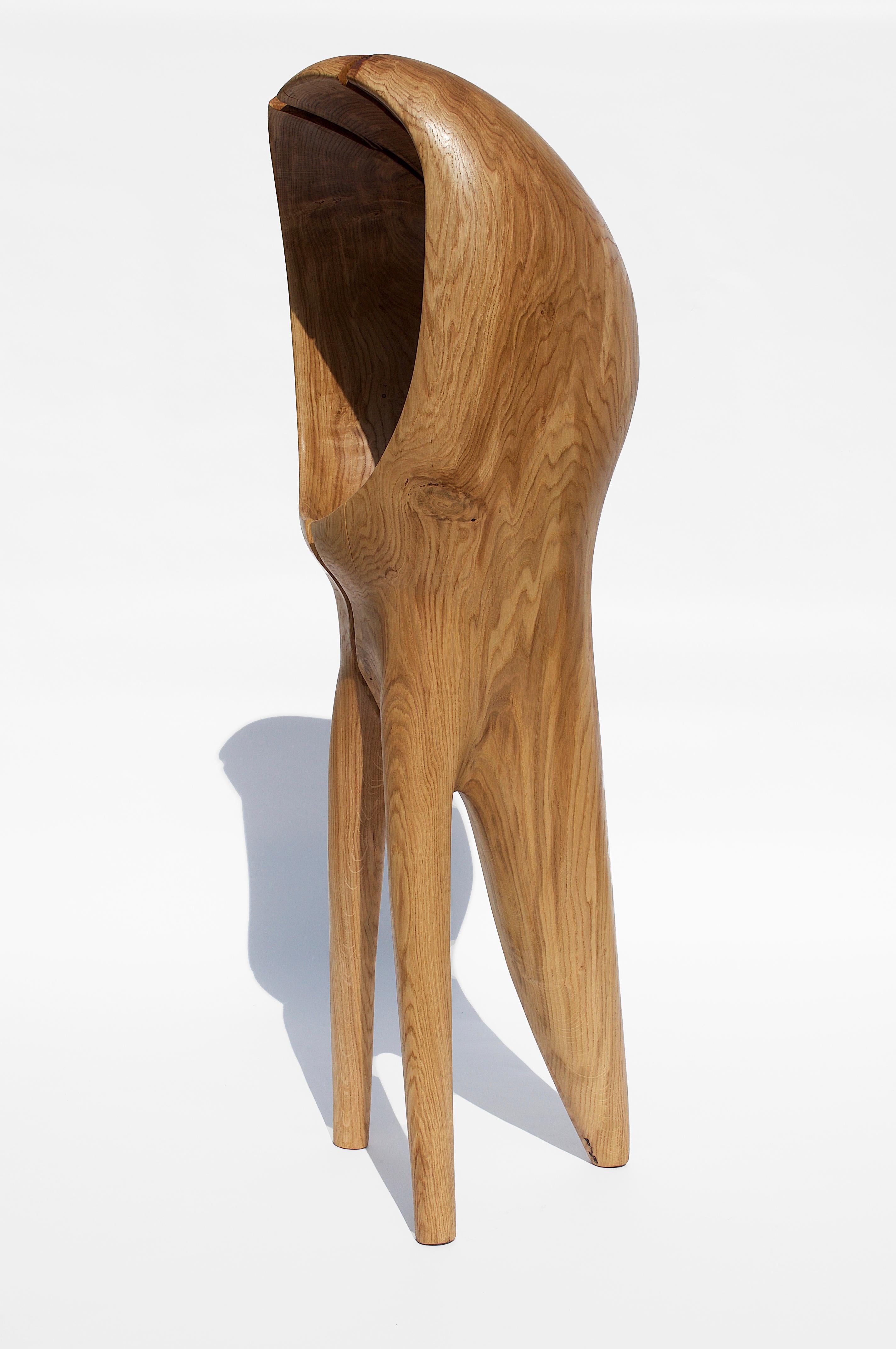 Unique Oak Sculpture Signed by Jörg Pietschmann In New Condition In Geneve, CH