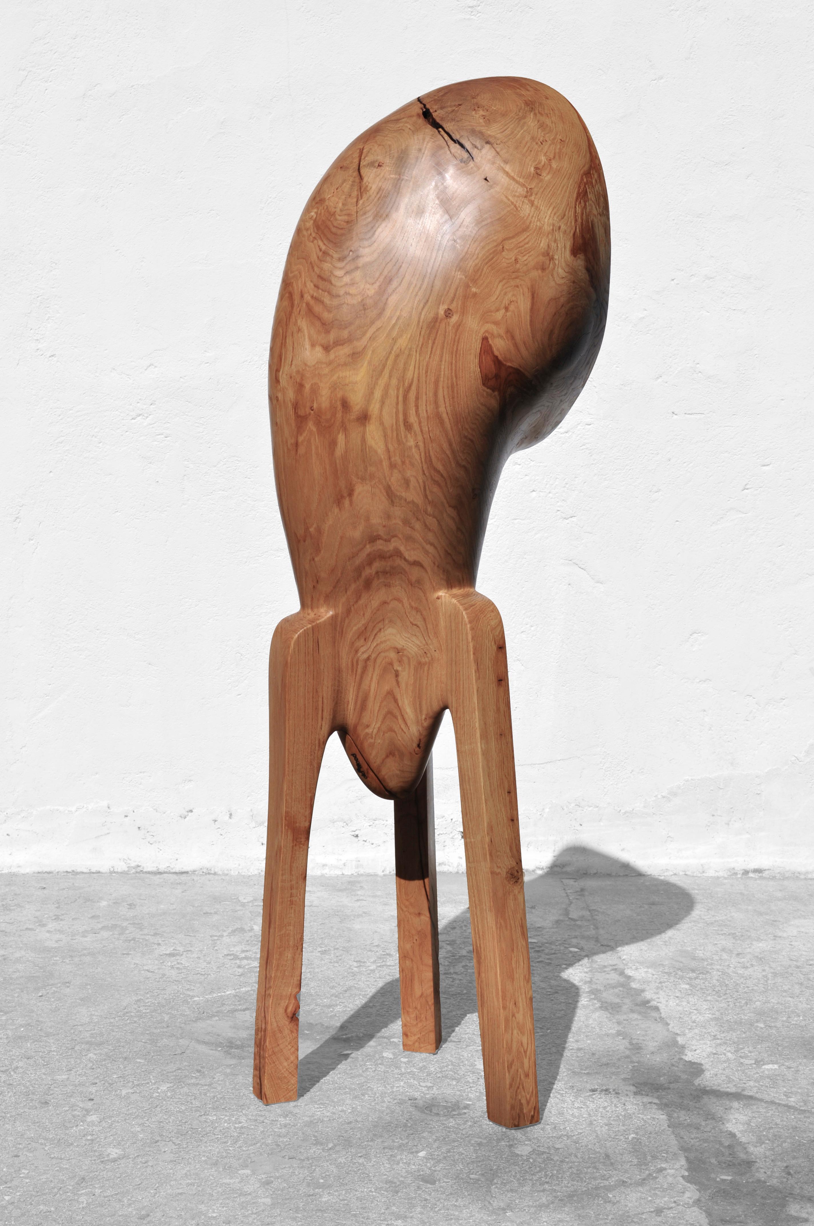 Unique Oak Sculpture Signed by Jörg Pietschmann In New Condition For Sale In Geneve, CH