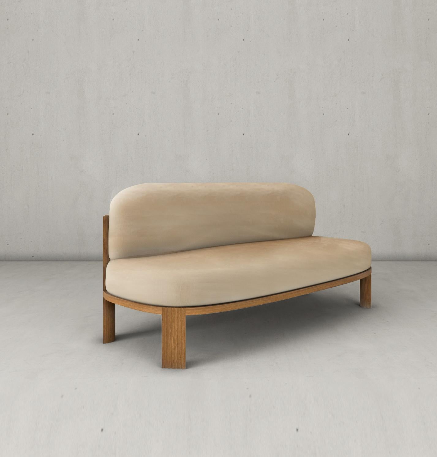 Modern Unique Oak Sofa by Collector