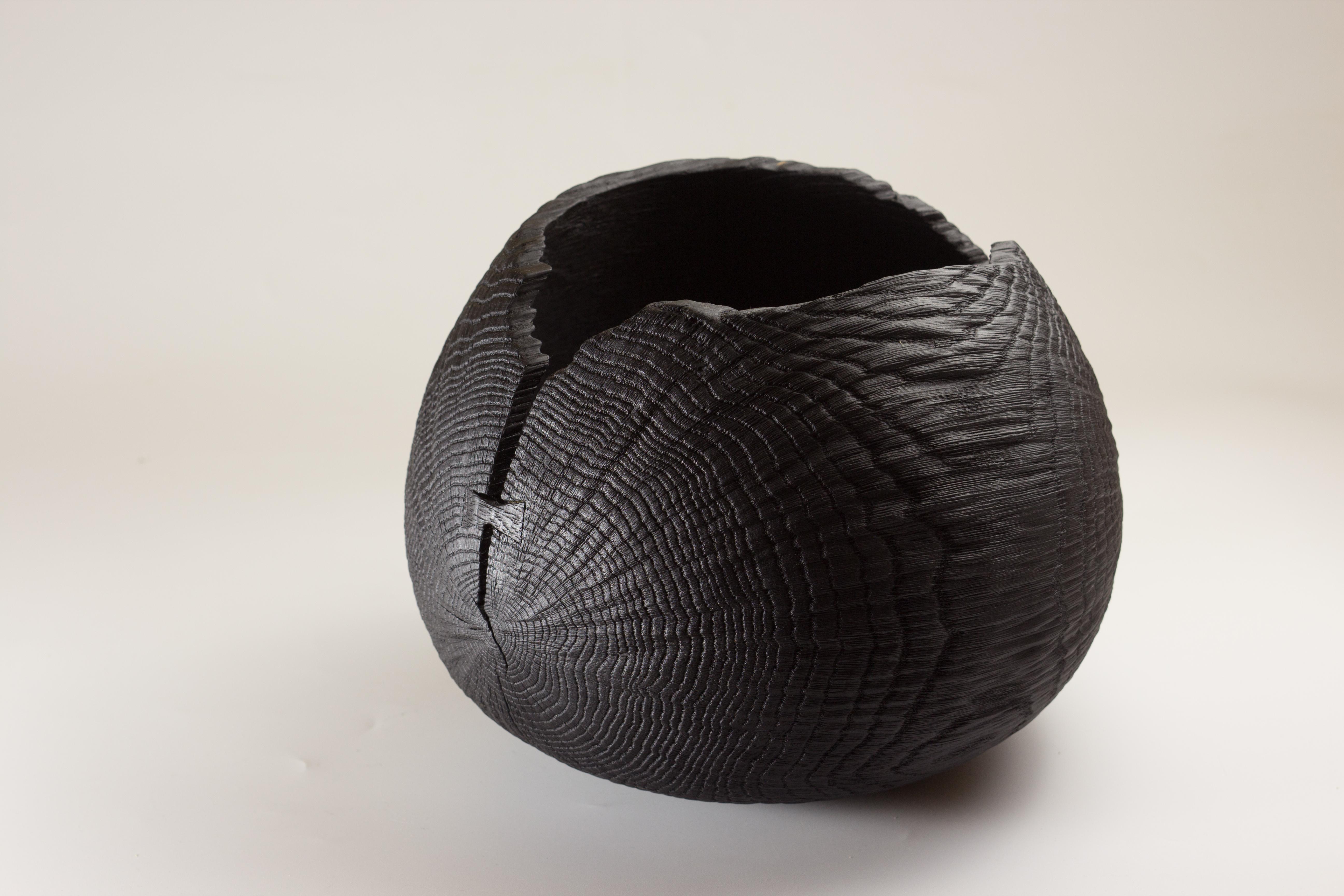 Contemporary Unique Oak Vase by Vlad Droz