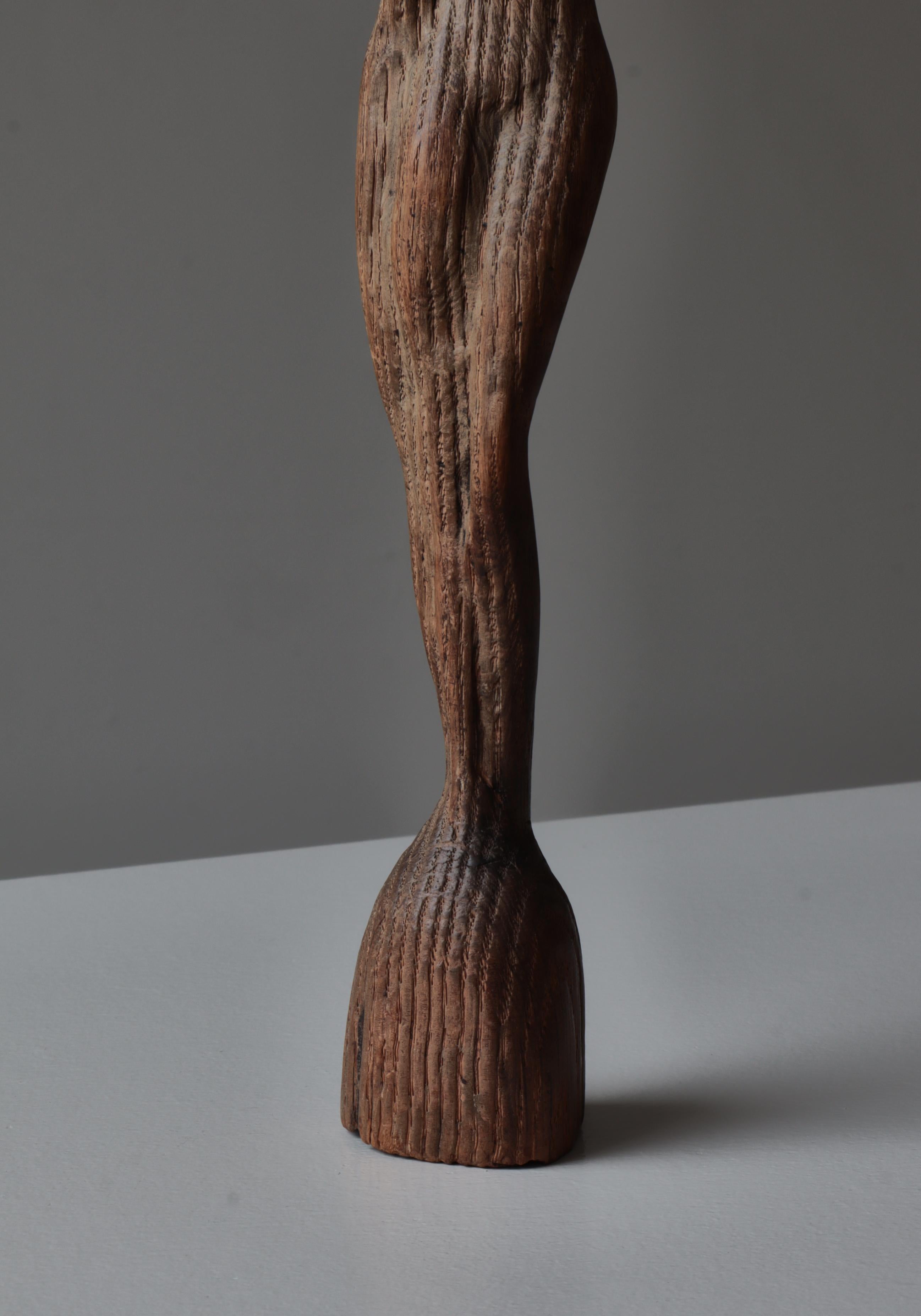 Einzigartige Skulptur aus Eichenholz, handgefertigt vom Künstler Otto Pedersen, Dänemark, 1960er Jahre im Angebot 4