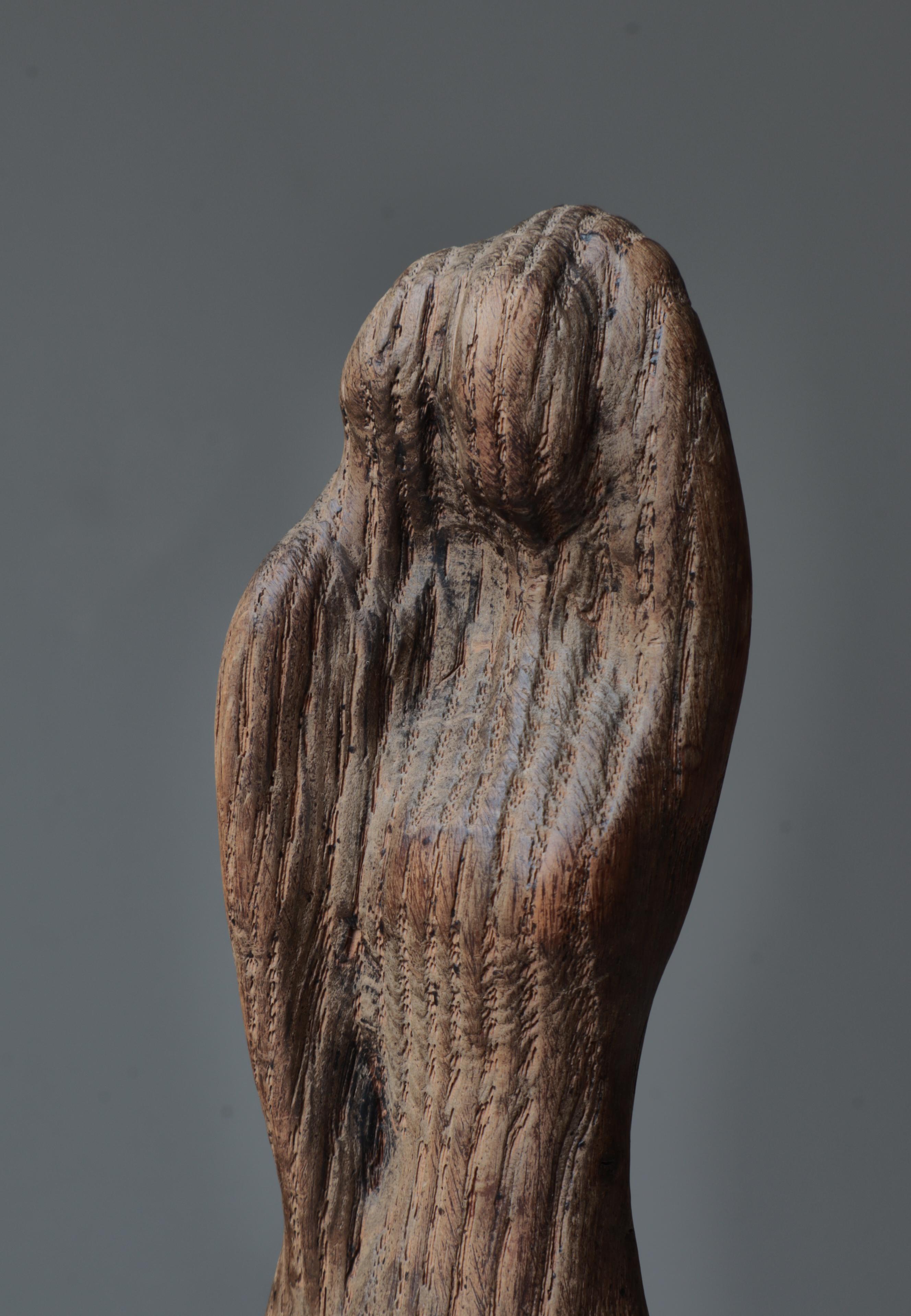 Einzigartige Skulptur aus Eichenholz, handgefertigt vom Künstler Otto Pedersen, Dänemark, 1960er Jahre (Skandinavische Moderne) im Angebot