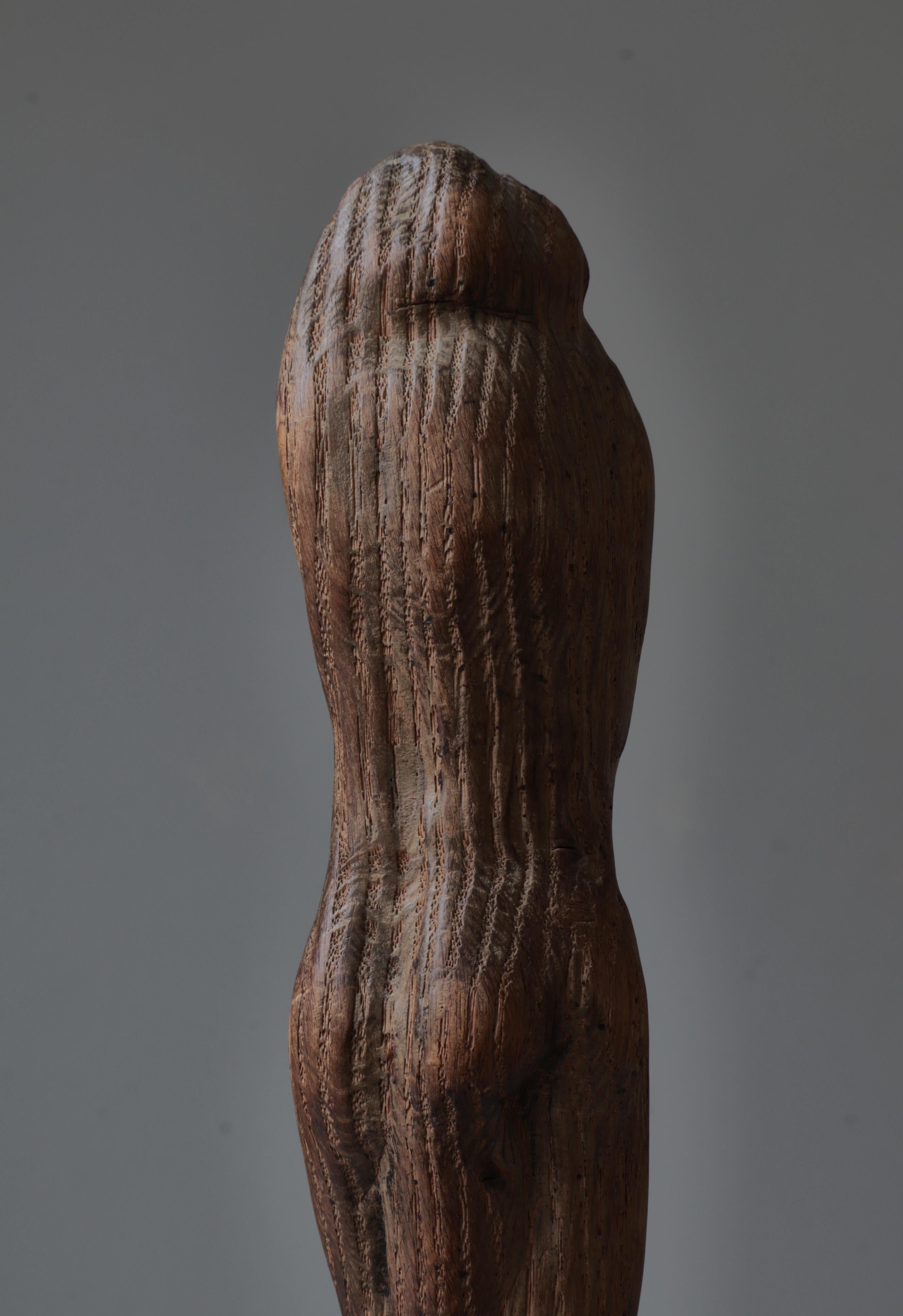 Einzigartige Skulptur aus Eichenholz, handgefertigt vom Künstler Otto Pedersen, Dänemark, 1960er Jahre im Zustand „Gut“ im Angebot in Odense, DK