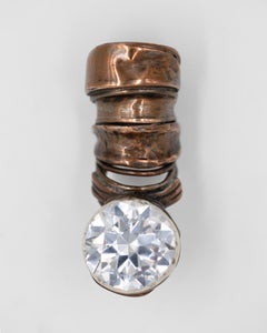 Unique Object Ring in Metals & Cubic Zirconia by RAW FLOW Marianna Klimaszka