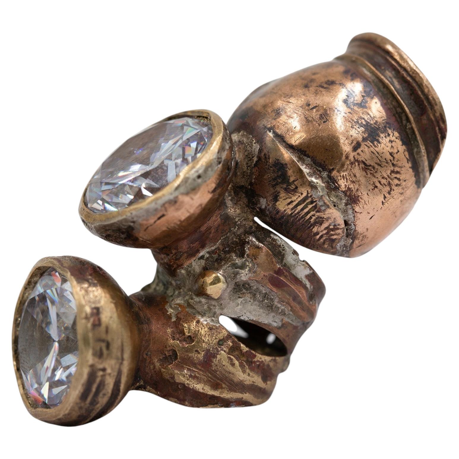 Unique Object Ring in Mixed Metals and Zirconias by RAW FLOW Marianna Klimaszka