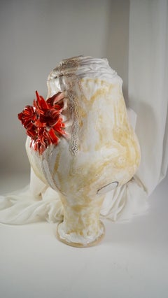 Einzigartige Olé Festliche Vase in Beige von Hania Jneid