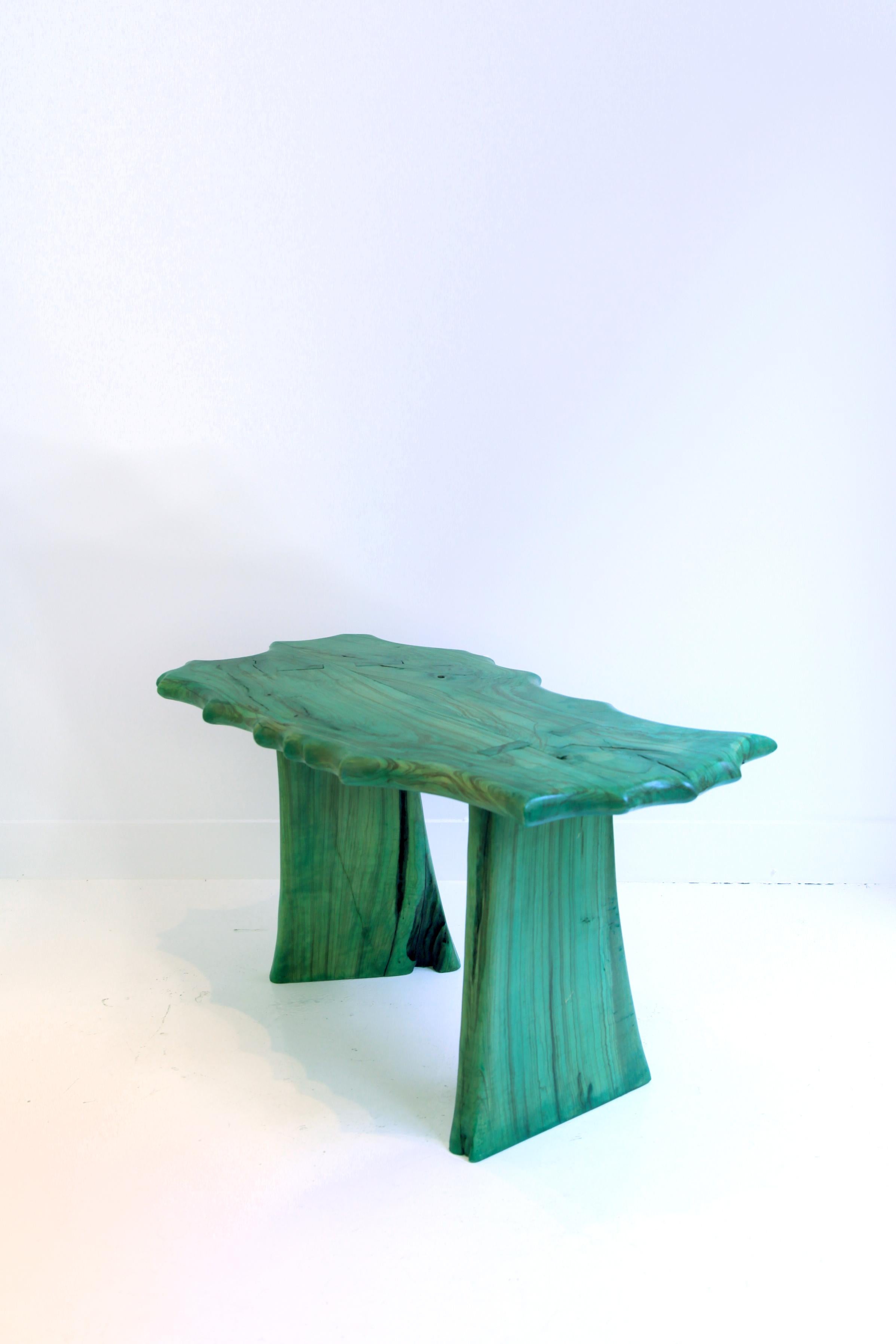 French Unique Olive Wood Coffee Table by Behaghelfoiny For Sale