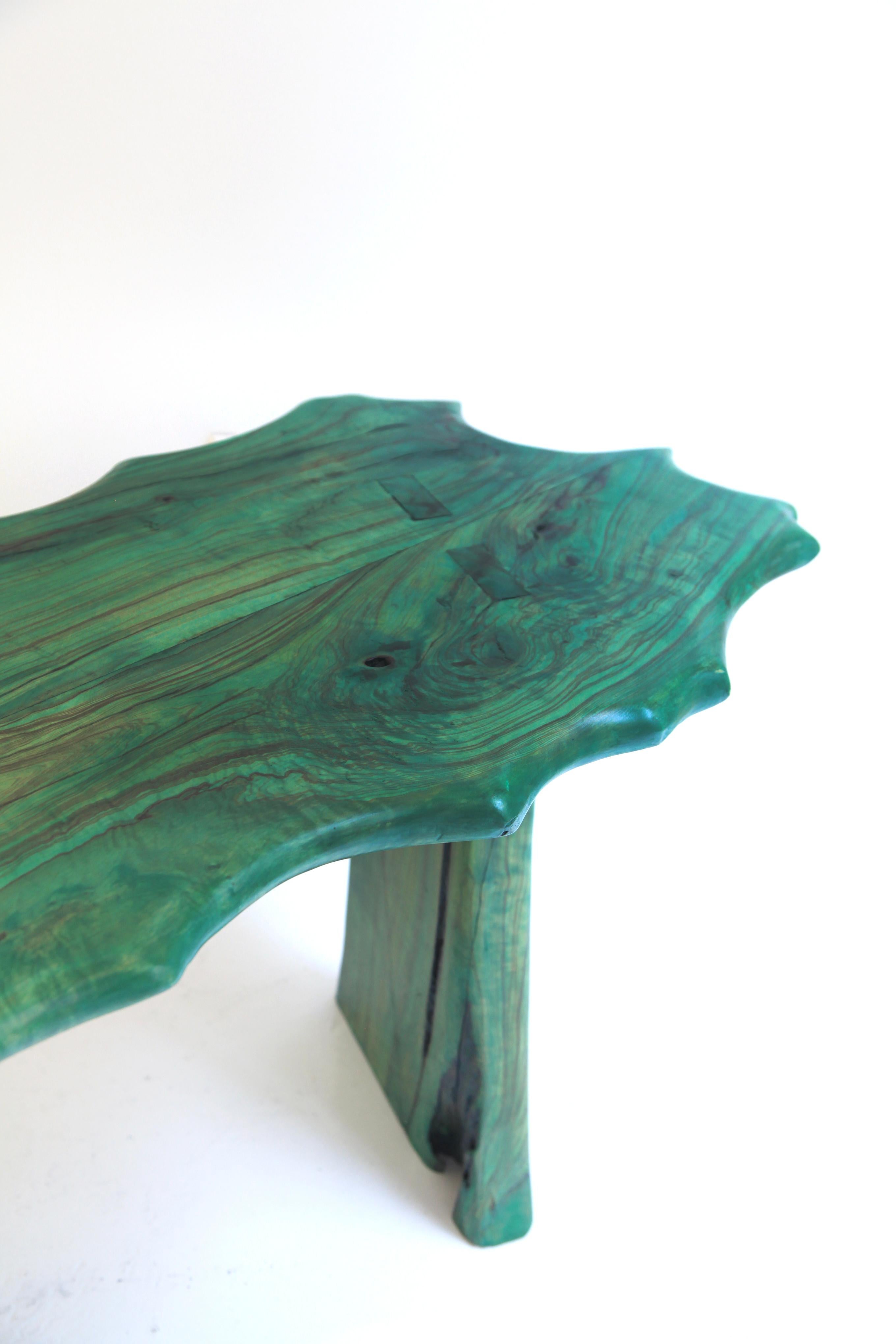 Unique Olive Wood Coffee Table by Behaghelfoiny For Sale 3