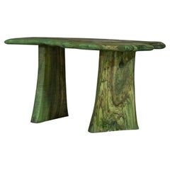 Table basse unique en bois d'olivier par Behaghelfoiny