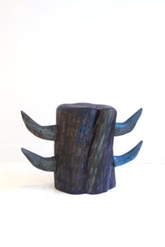 Unique Olive Wood Stool by Behaghelfoiny