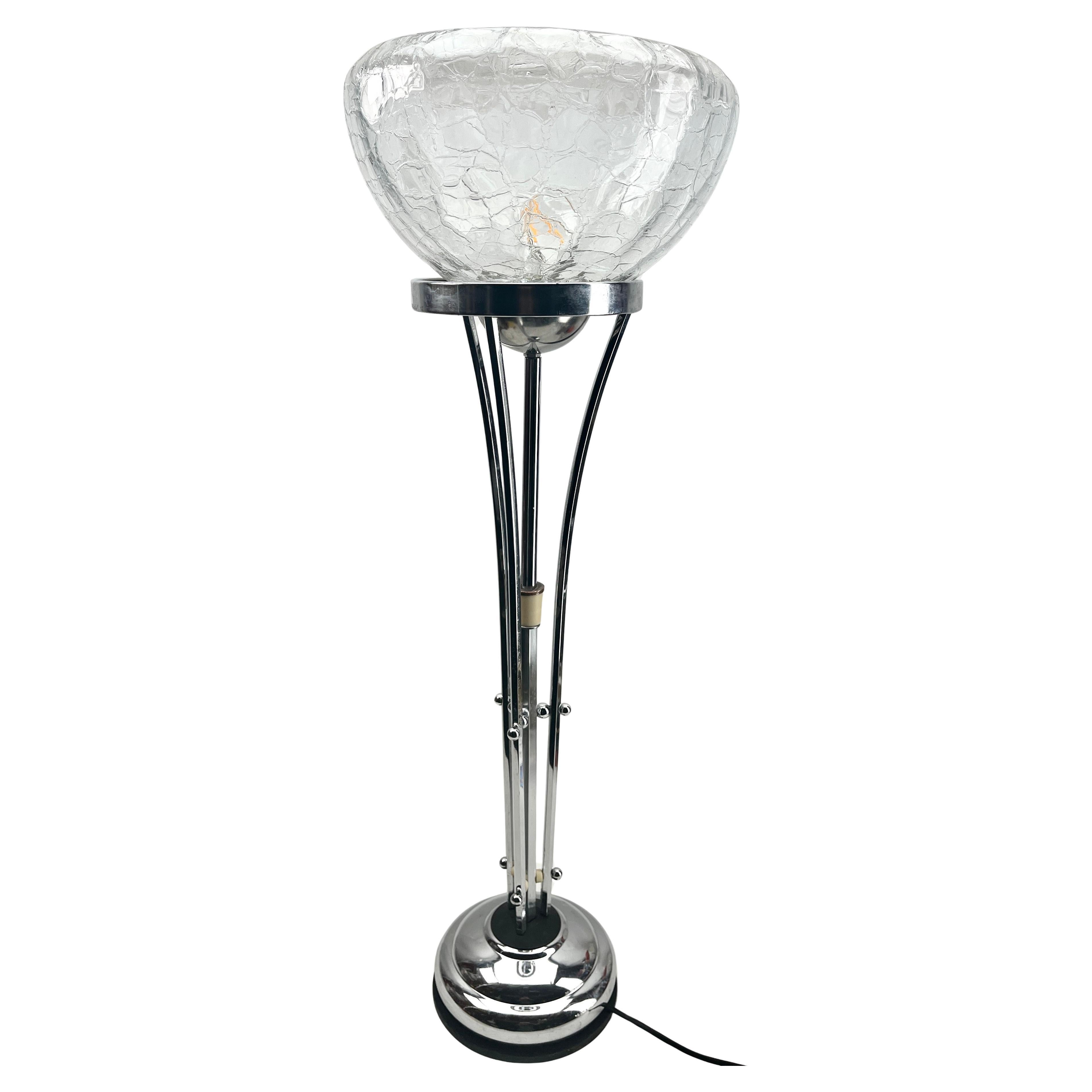 Unique one off Chrome Table, Floor- Desk Lamp, Midcentury, 1960s