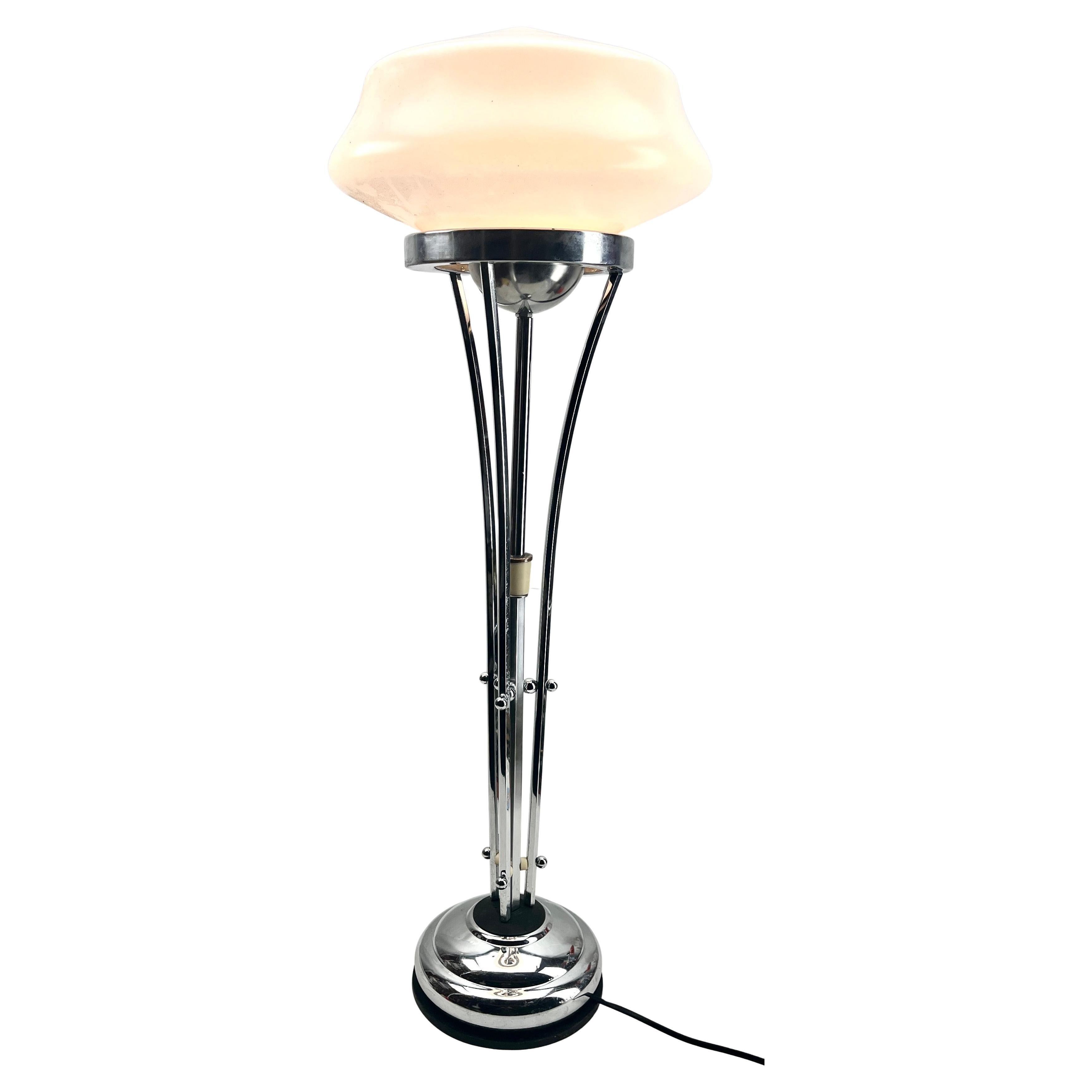Mid-Century Modern Unique one off Chrome Table, Floor- Desk Lamp, Midcentury, 1960s For Sale