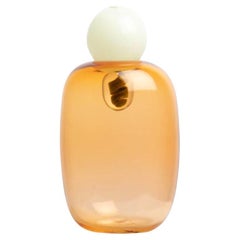 Unique Orange Handblown Glass Vessel