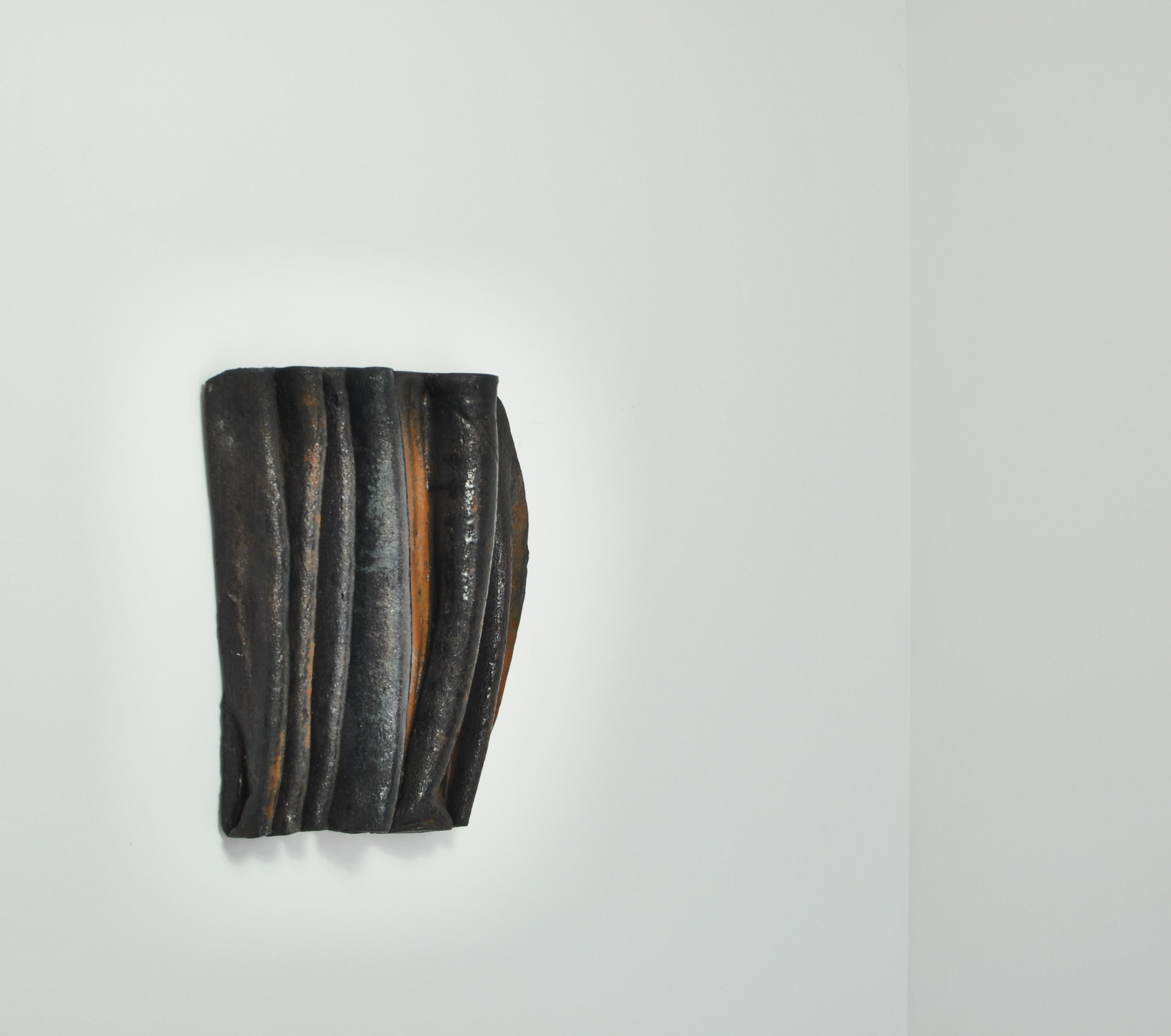 Scandinavian Modern Unique Organic Modern Large Stoneware Wall sculpture by Ole Bjørn Krüger, 1960s For Sale