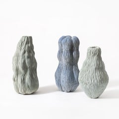 Jarrón único de cerámica azul de Turi Heisselberg Pedersen