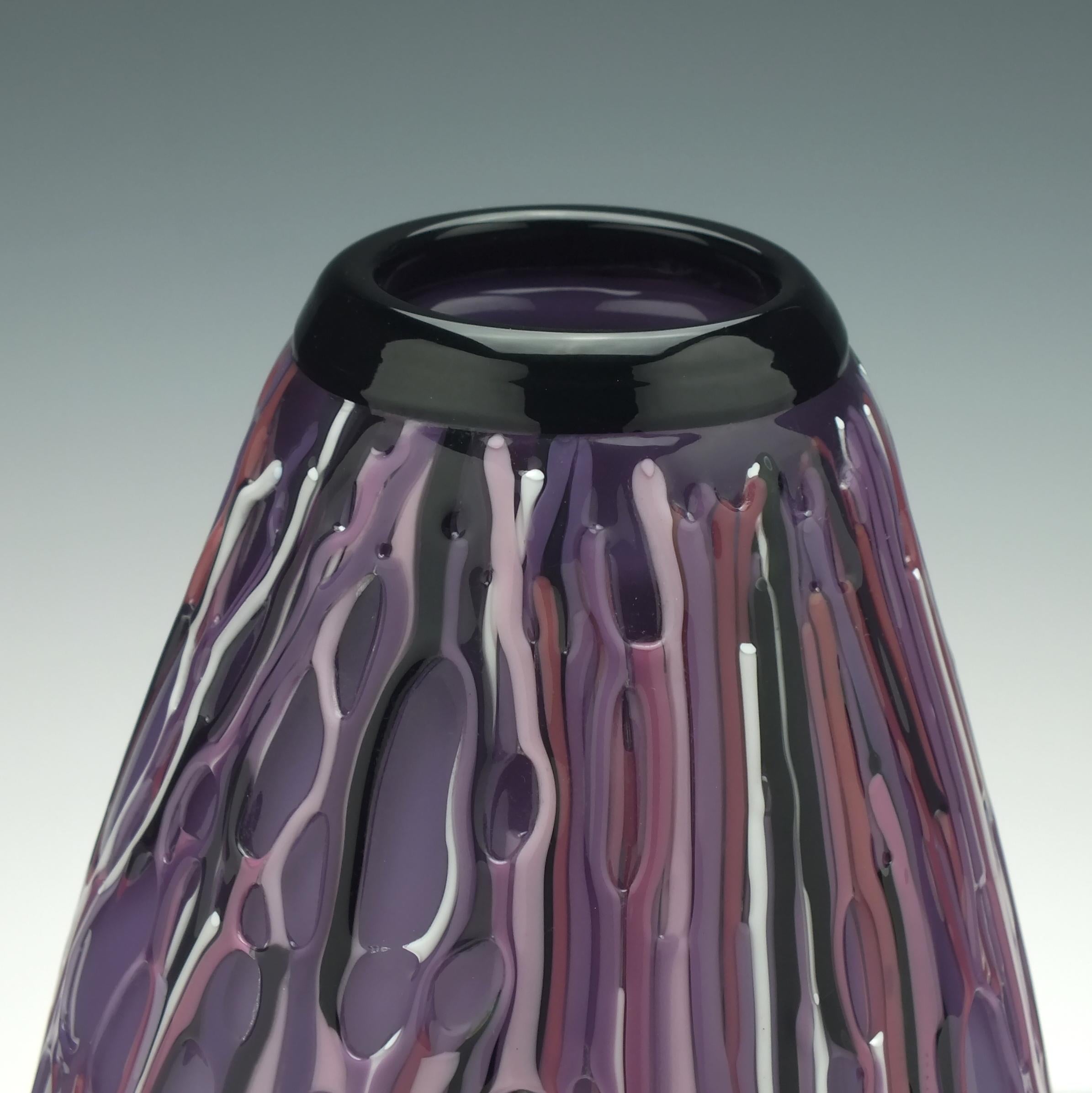 Unique Original Amethyst Mike Hunter 'Melted' Vase For Sale 1