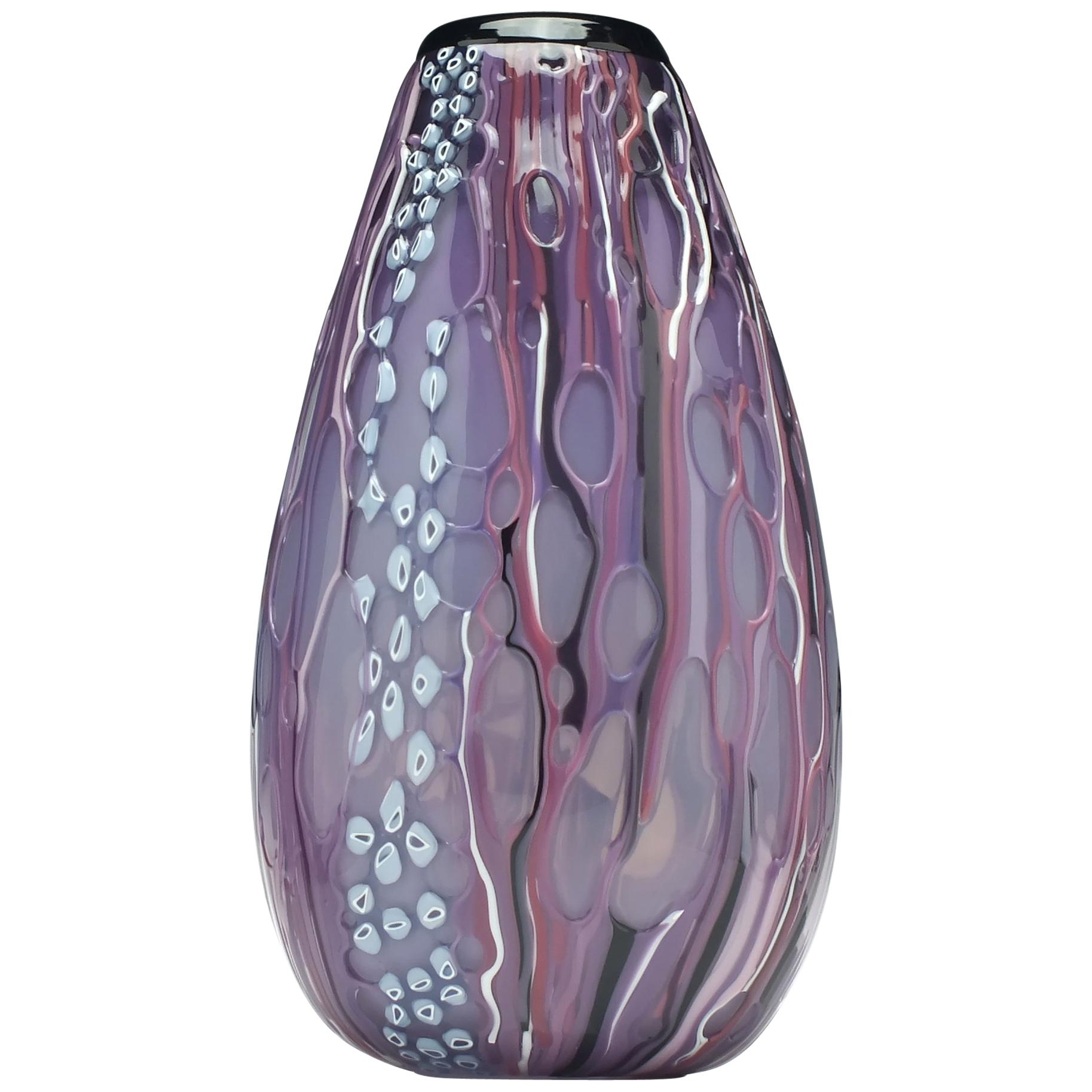 Unique Original Amethyst Mike Hunter 'Melted' Vase For Sale