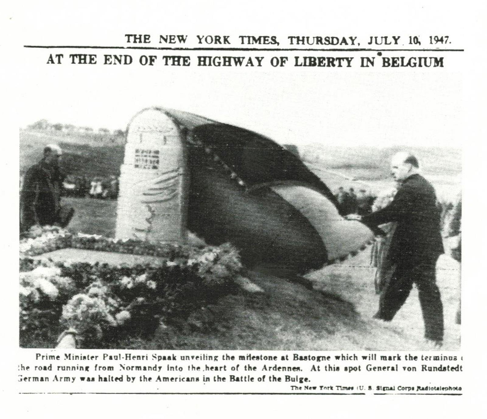 Concrete Unique Original D-Day Monument of the Liberty Highway in Normandy For Sale