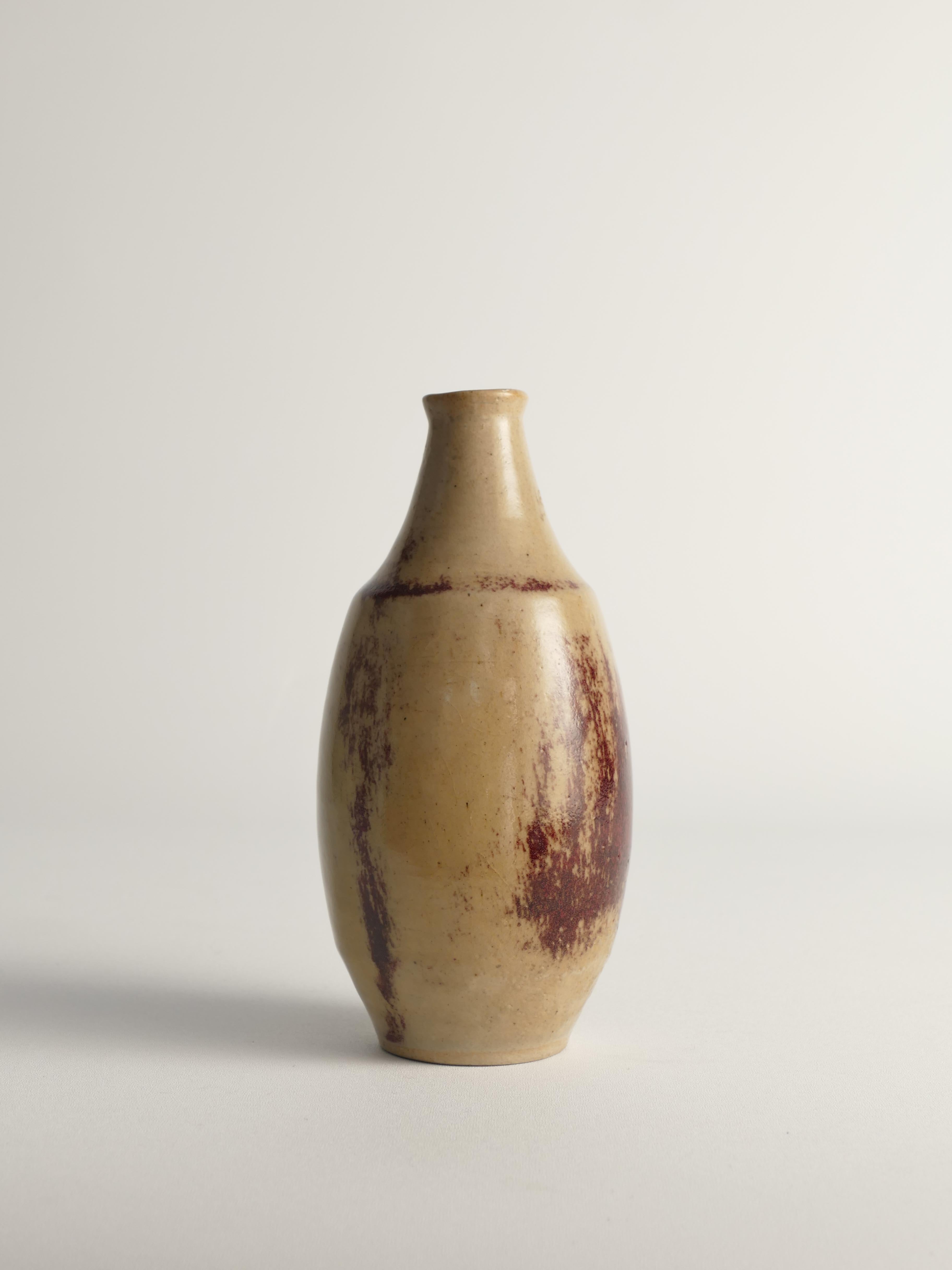Fait main Unique Oxblood Glazed Stoneware Pieces, By Henning Nilsson, Set of 3 (Pièces uniques en grès émaillé sang de boeuf, par Henning Nilsson) en vente