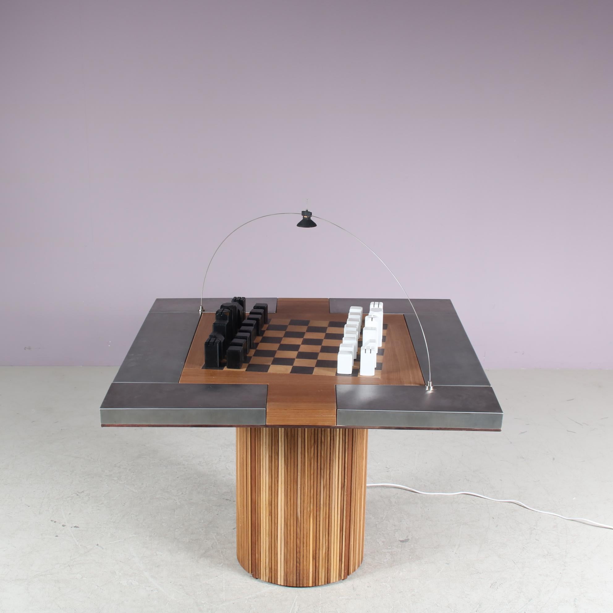 Mid-Century Modern Unique “Pacifico” Chess Table by Studio A.R.D.I.T.I., Italy 1973 For Sale