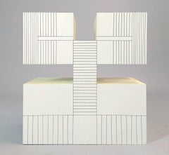 Unique Painted Handmade Sculpture Dilmos Edizioni Colourful Geometric