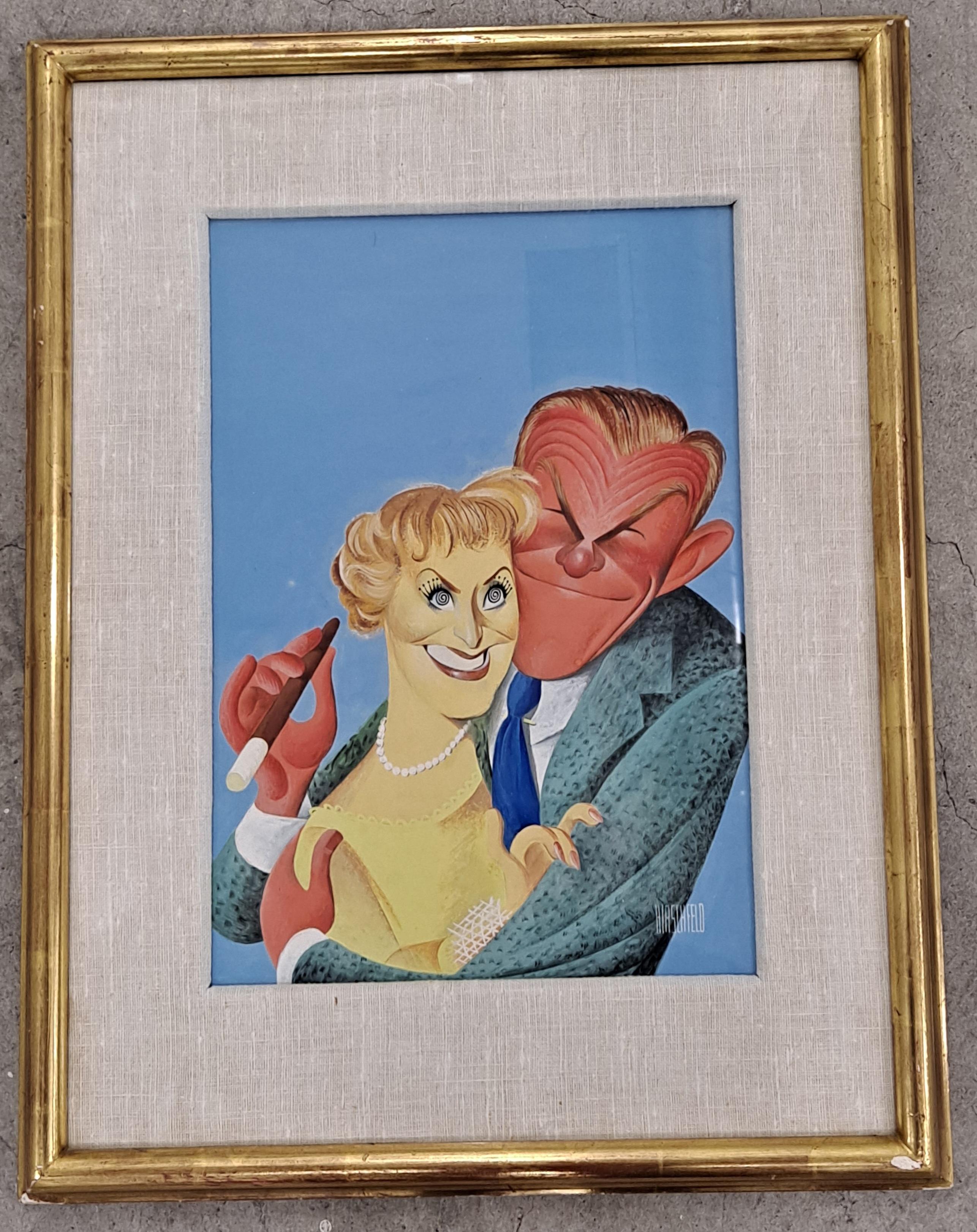 Unique painting by Al Hirschfield

Rare painting by Hirschfield in color

George Burns and Gracie Allen

World famous comedian and Vaudeville performer

17x25