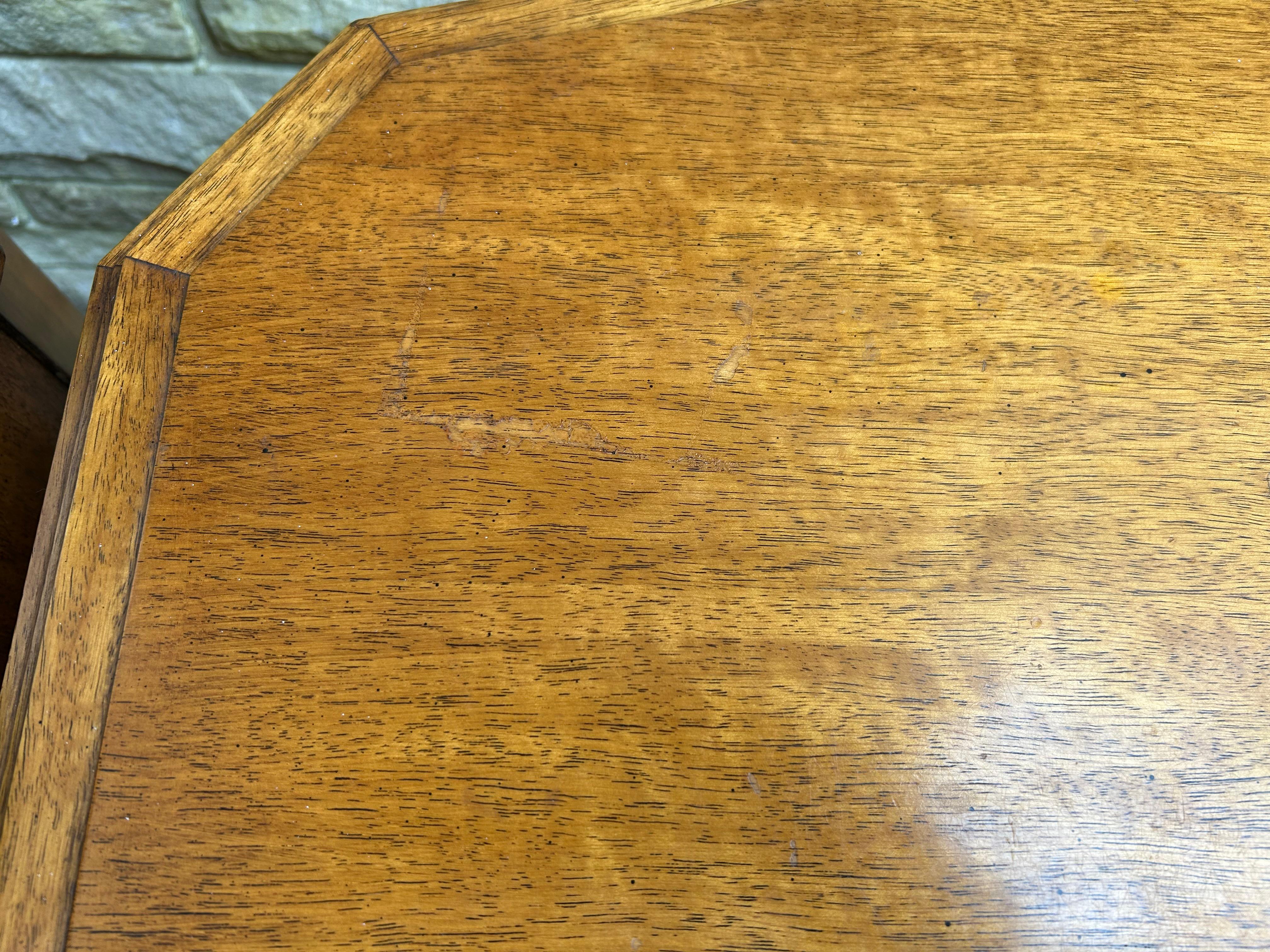 Brass Unique Pair Daniel Jones inc. Walnut Spanish Revival Night Stand End Table For Sale
