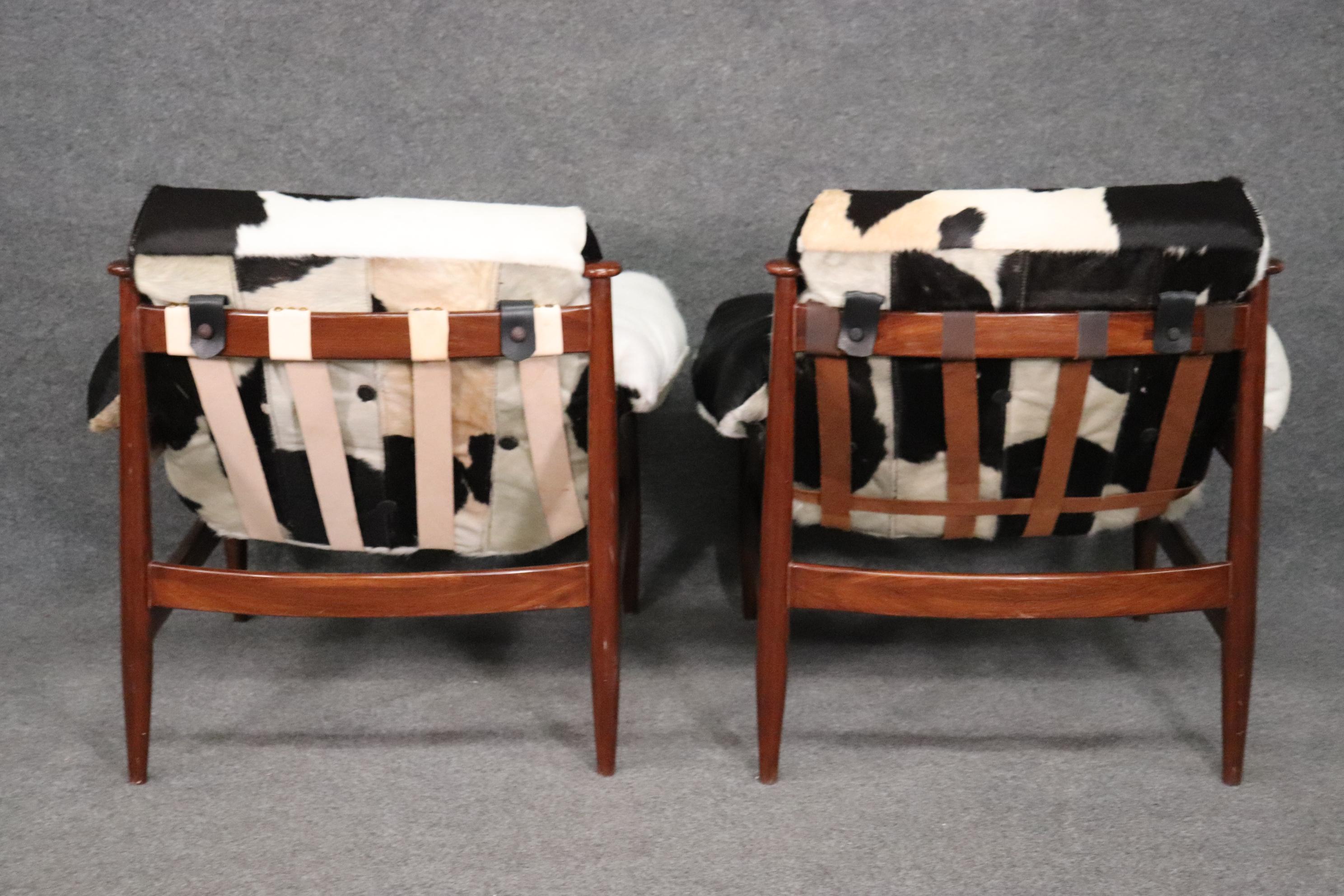 mid century cowhide chair