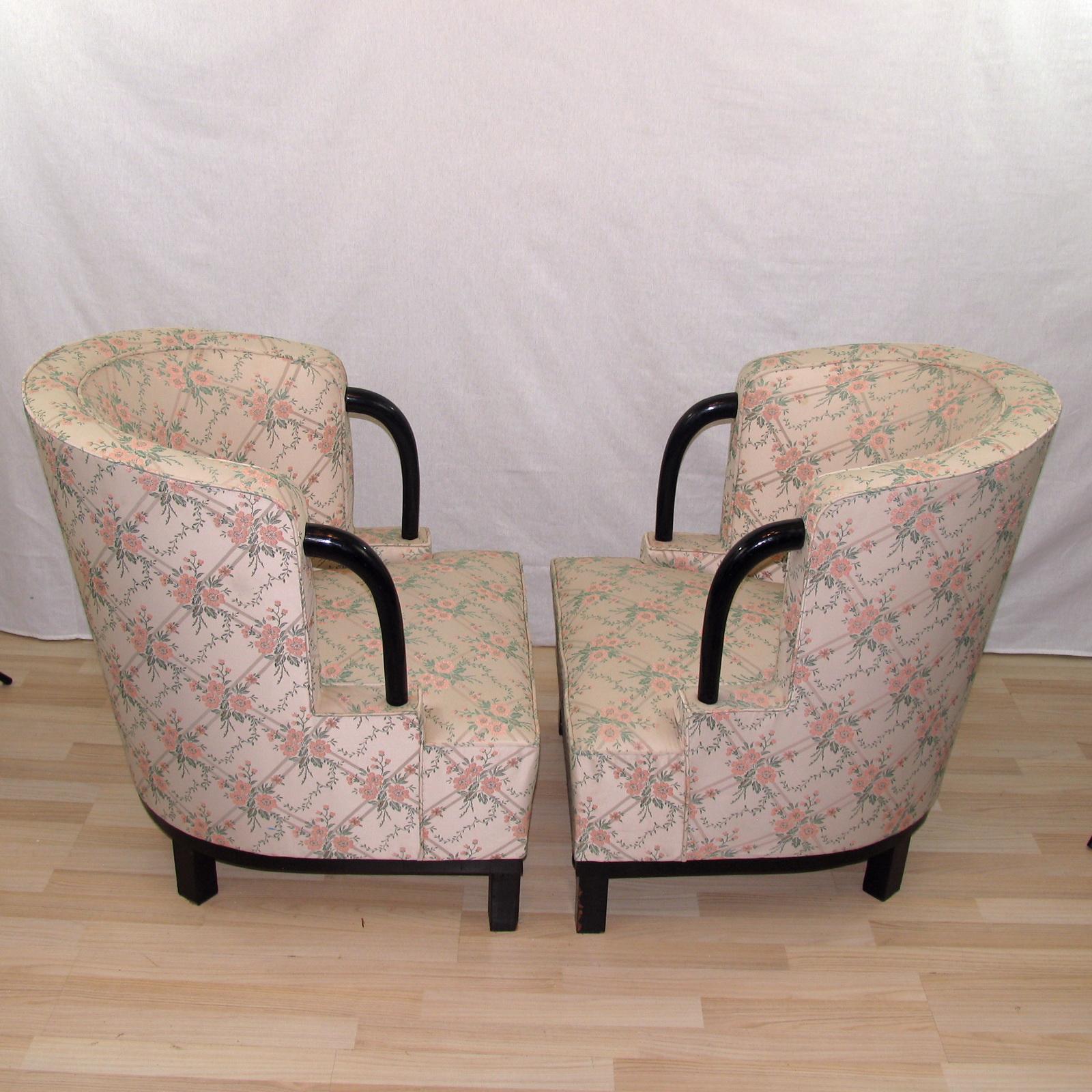 Paire unique de fauteuils Art Déco par Hubert Martin et Ploquin, France, années 1930 en vente 5