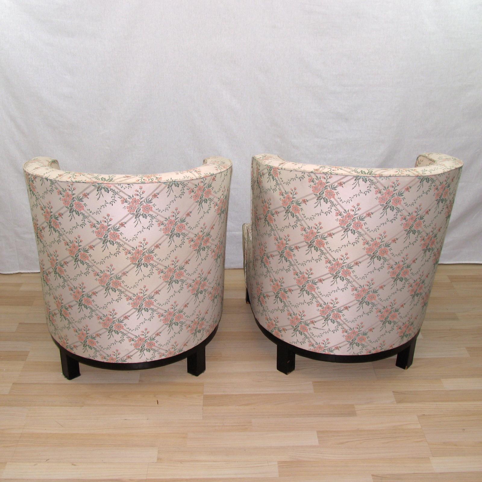 Unique Pair of Art Deco Armchairs by Hubert Martin et Ploquin, France, 1930s For Sale 1