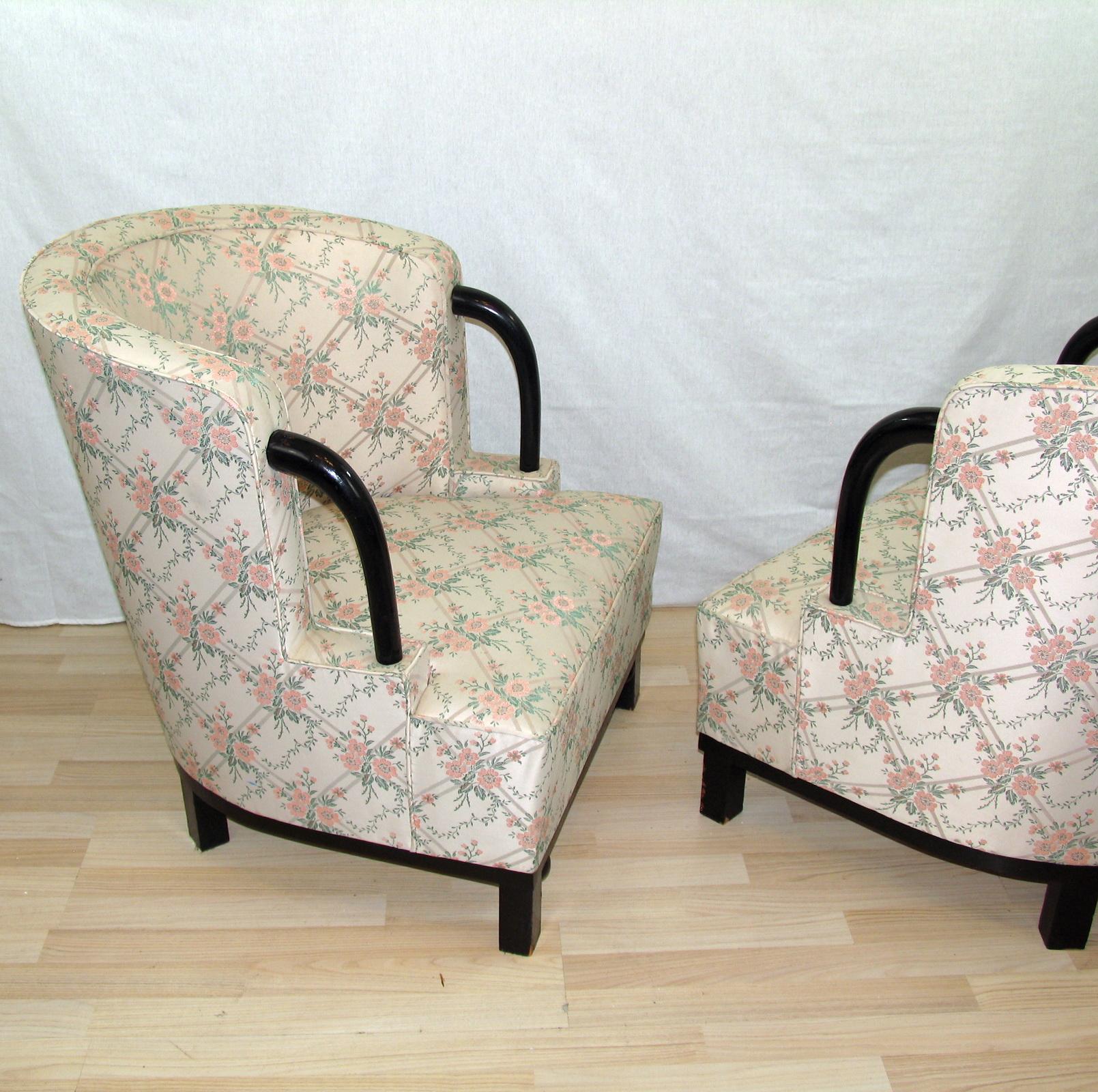 Unique Pair of Art Deco Armchairs by Hubert Martin et Ploquin, France, 1930s For Sale 3