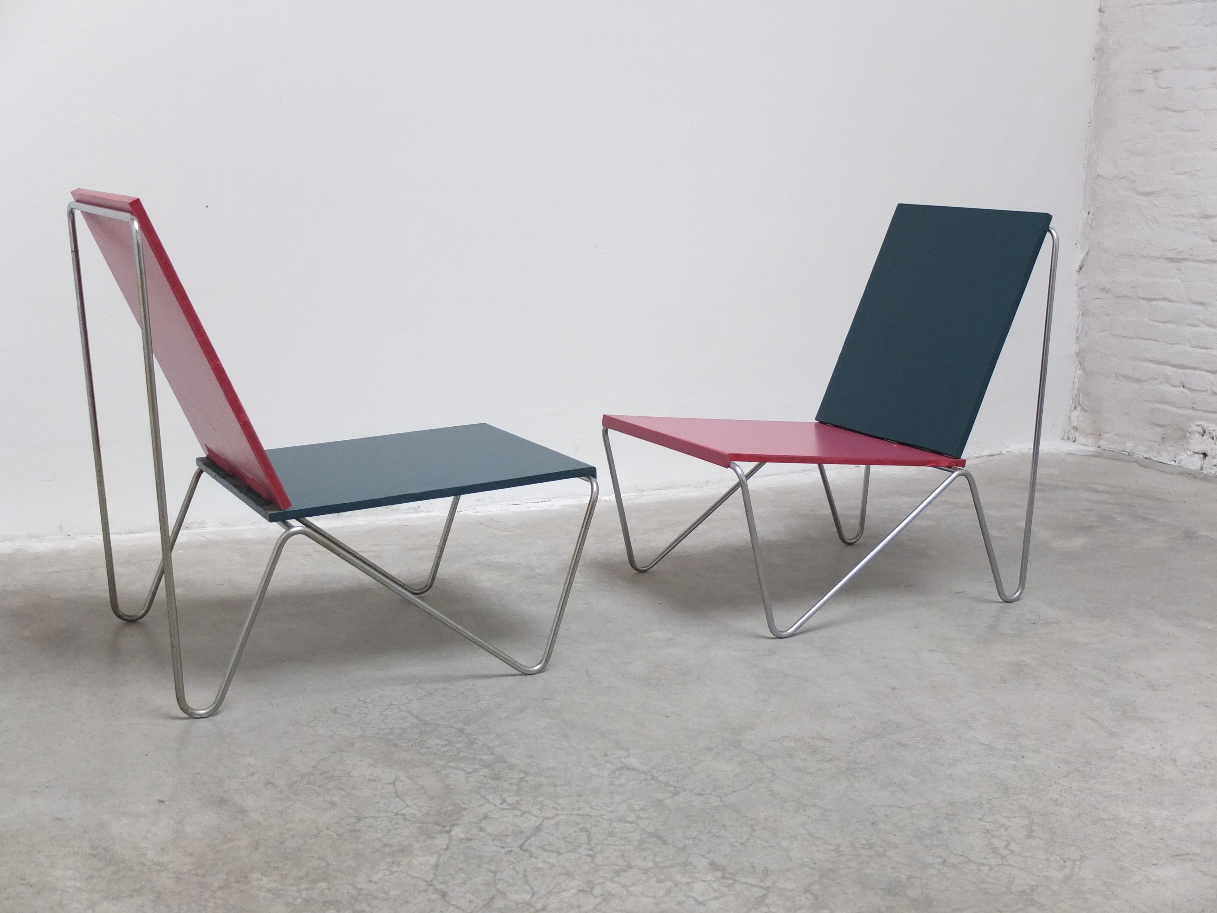Unique Pair of 'Bachelor' Chairs by Verner Panton for Fritz Hansen, 1971 For Sale 9