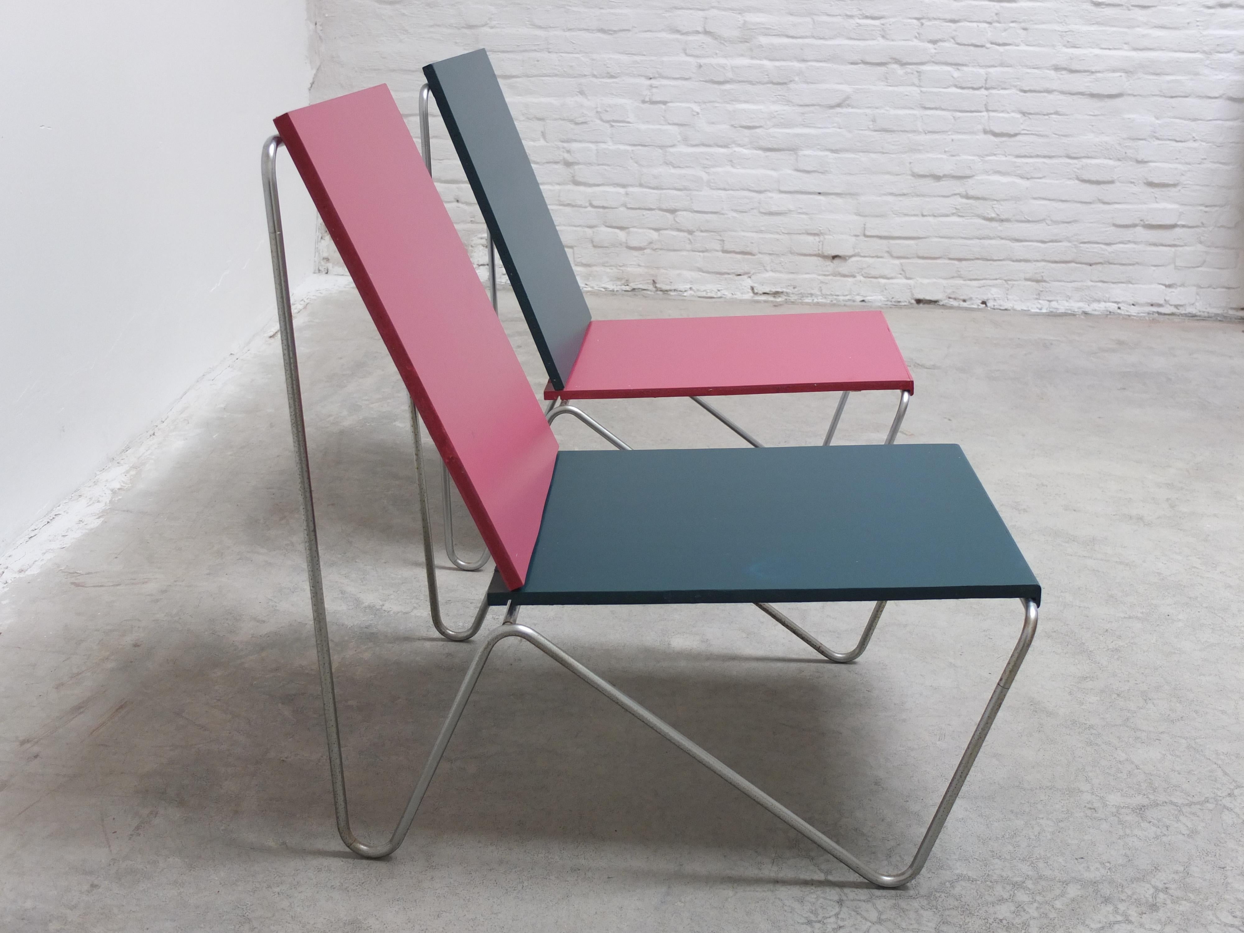 Unique Pair of 'Bachelor' Chairs by Verner Panton for Fritz Hansen, 1971 In Good Condition For Sale In Antwerpen, VAN