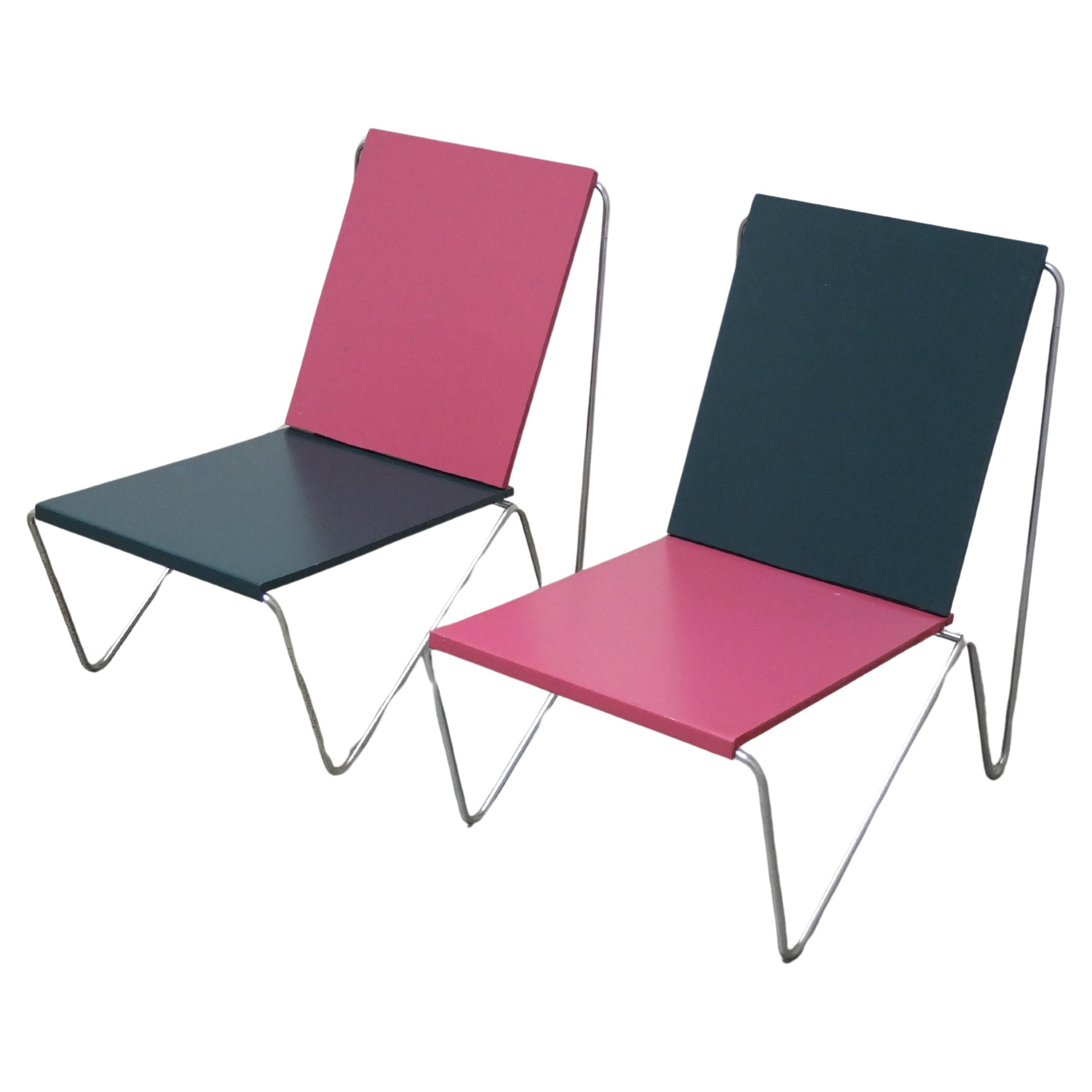 Unique Pair of 'Bachelor' Chairs by Verner Panton for Fritz Hansen, 1971 For Sale