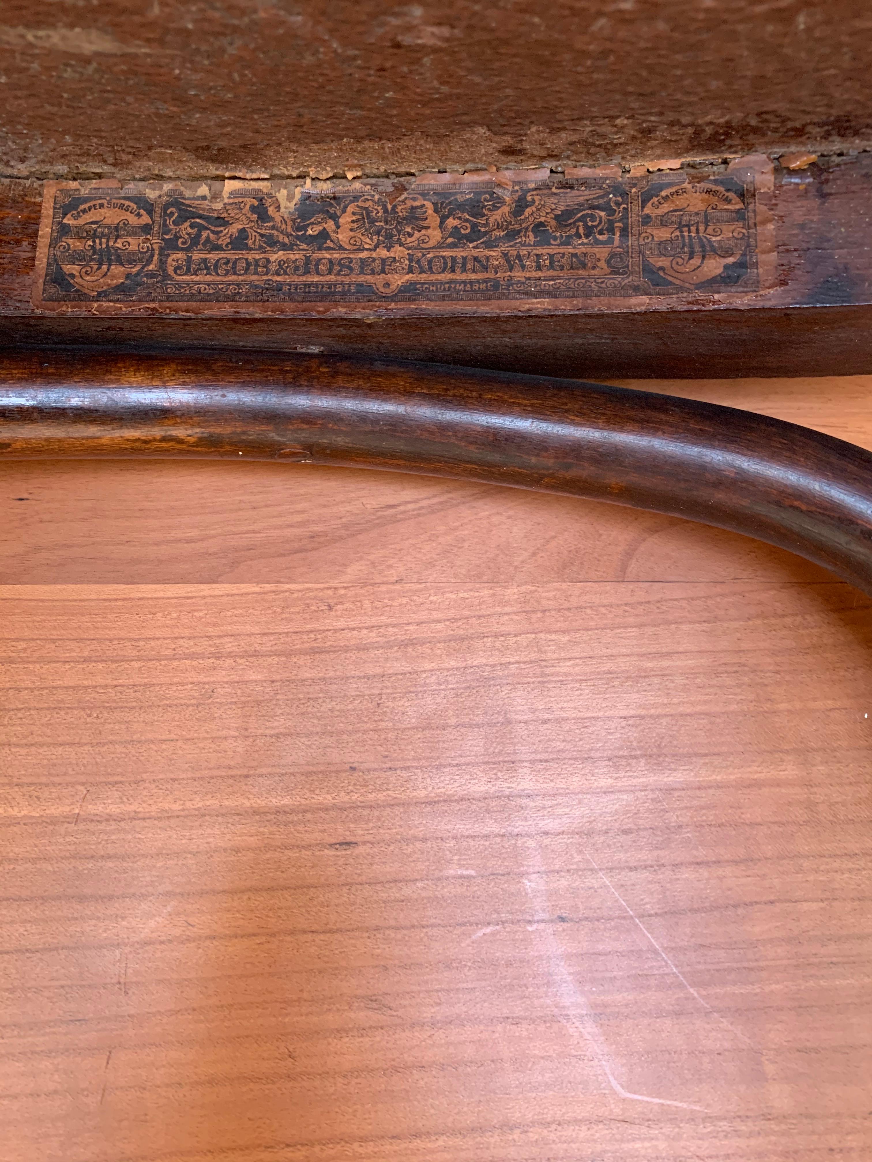 Unique Pair of Bentwood Chairs, Jacob & Josef Kohn with Embossed Female Goddess In Good Condition In Lisse, NL