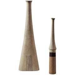 Unique Pair of Ceramic Vessels by Bruno Gambone