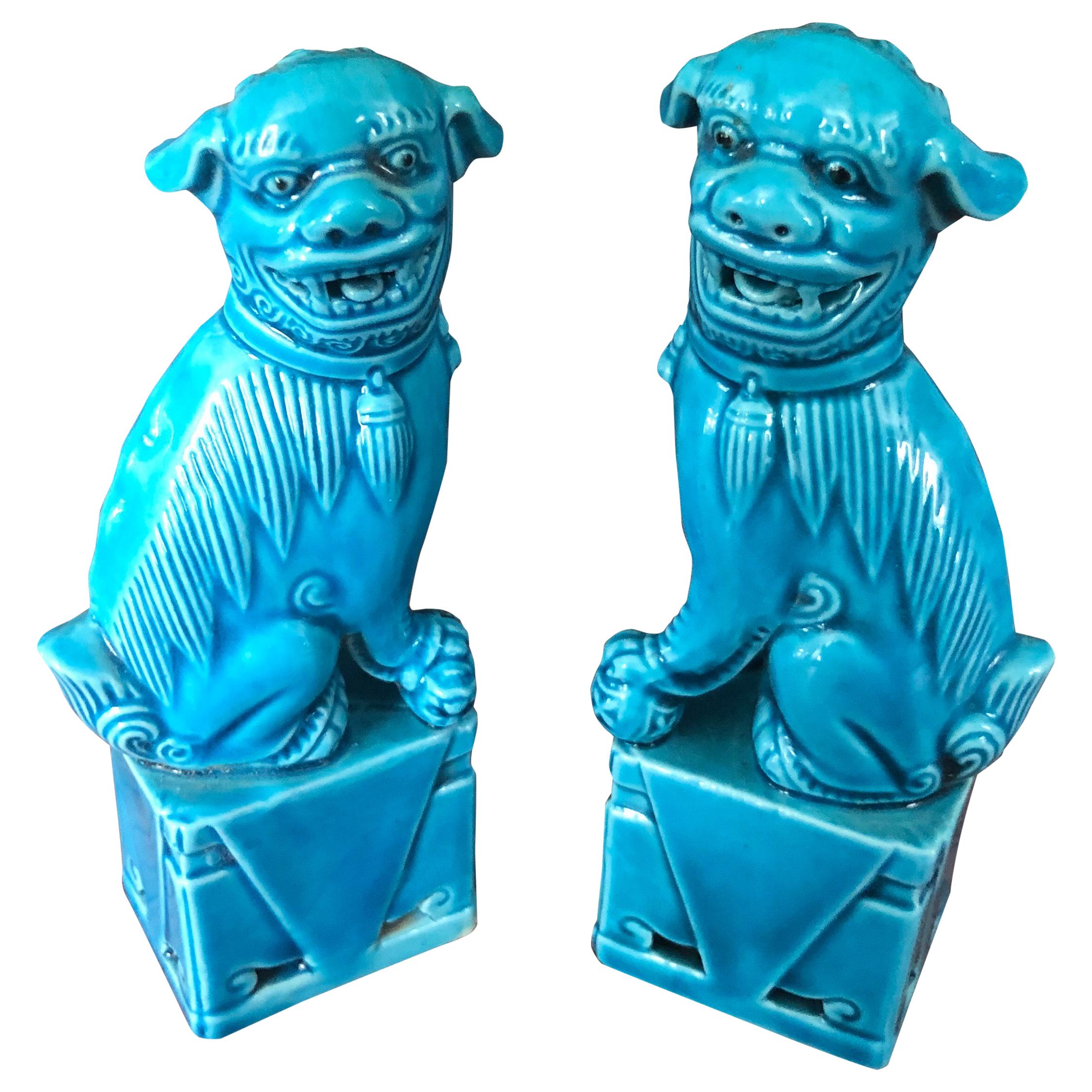 Unique Pair of Decorative Mini Foo Dogs Sculptures
