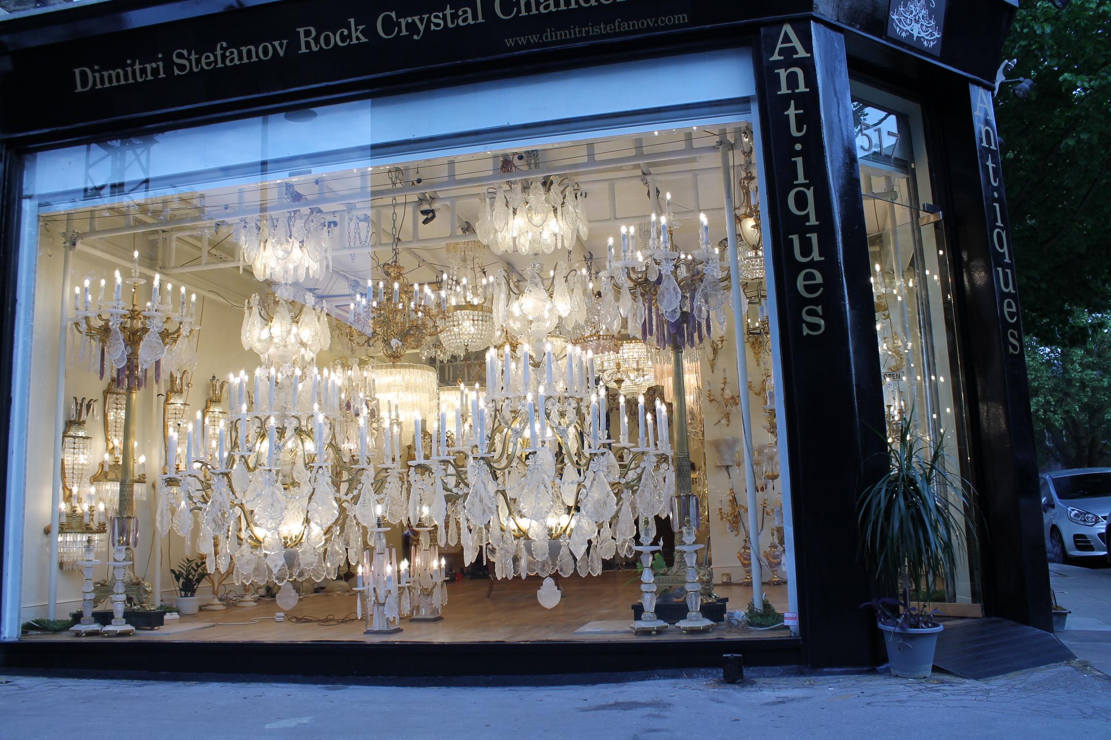 Unique Pair of imposing rock crystal Louis XV style cage chandeliers H300cm W18O For Sale 10