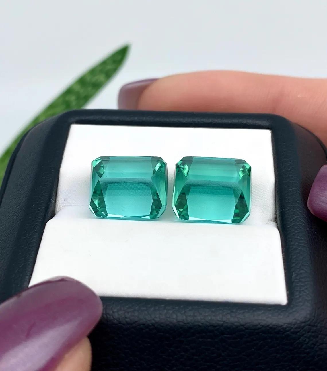 Coppia unica di tormaline laguna dell'Afghanistan, Kunar. Certificato GIA 16,25Ct In condizioni Nuovo in vendita a Daugavpils, LV